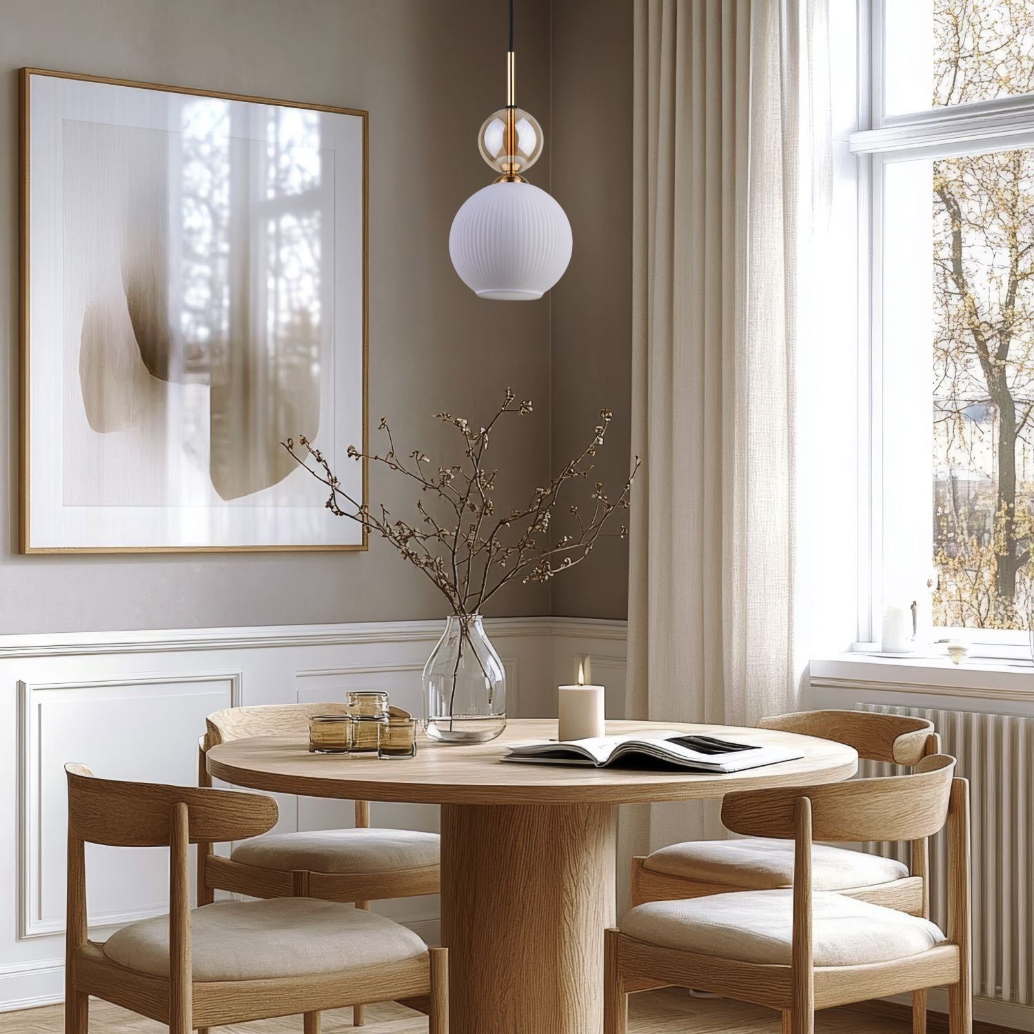 Lampa wisząca SOPHIA COGNAC Złota 11590