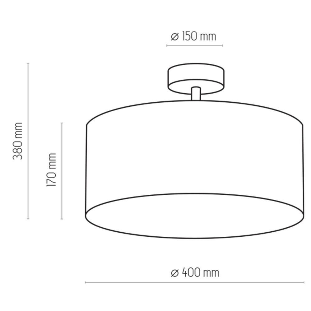 Lampa sufitowa RONDO Czarna śr. 40 cm 4246