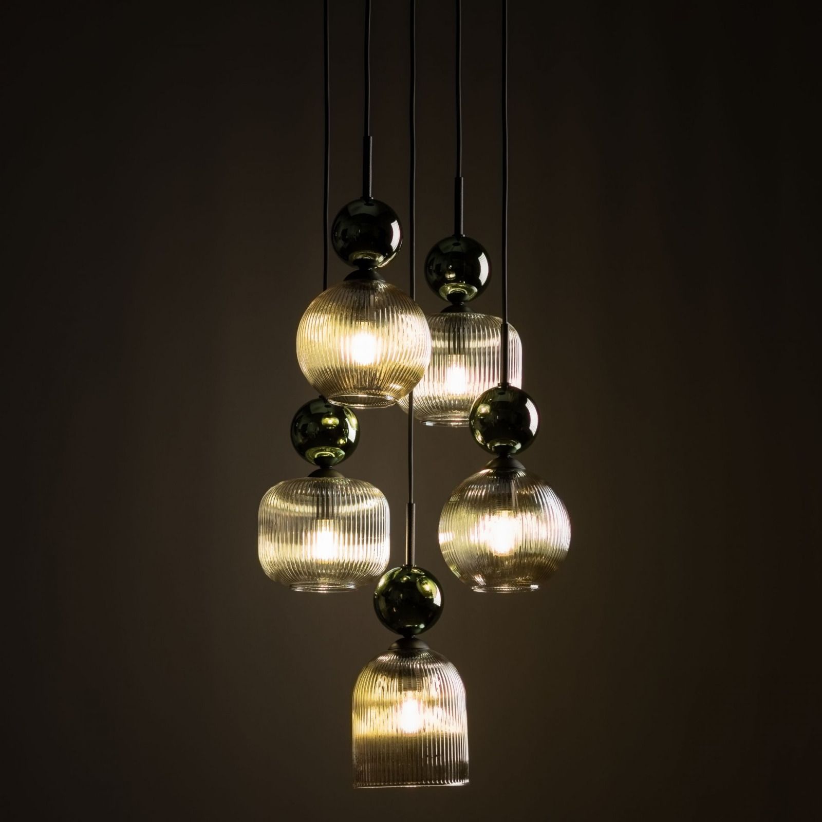 Lampa wisząca SOPHIA COGNAC Zielona 11149