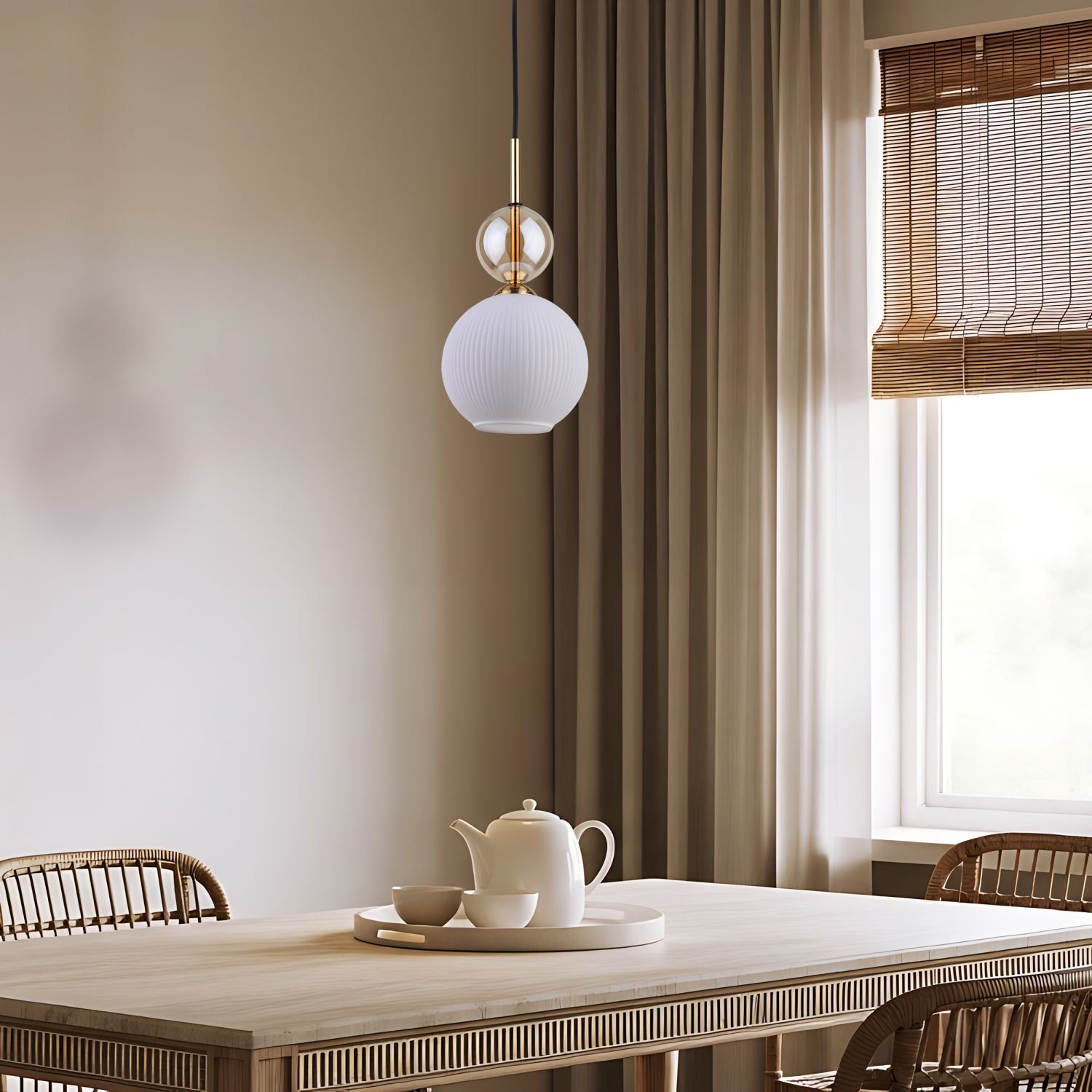 Lampa wisząca SOPHIA COGNAC Złota 11590