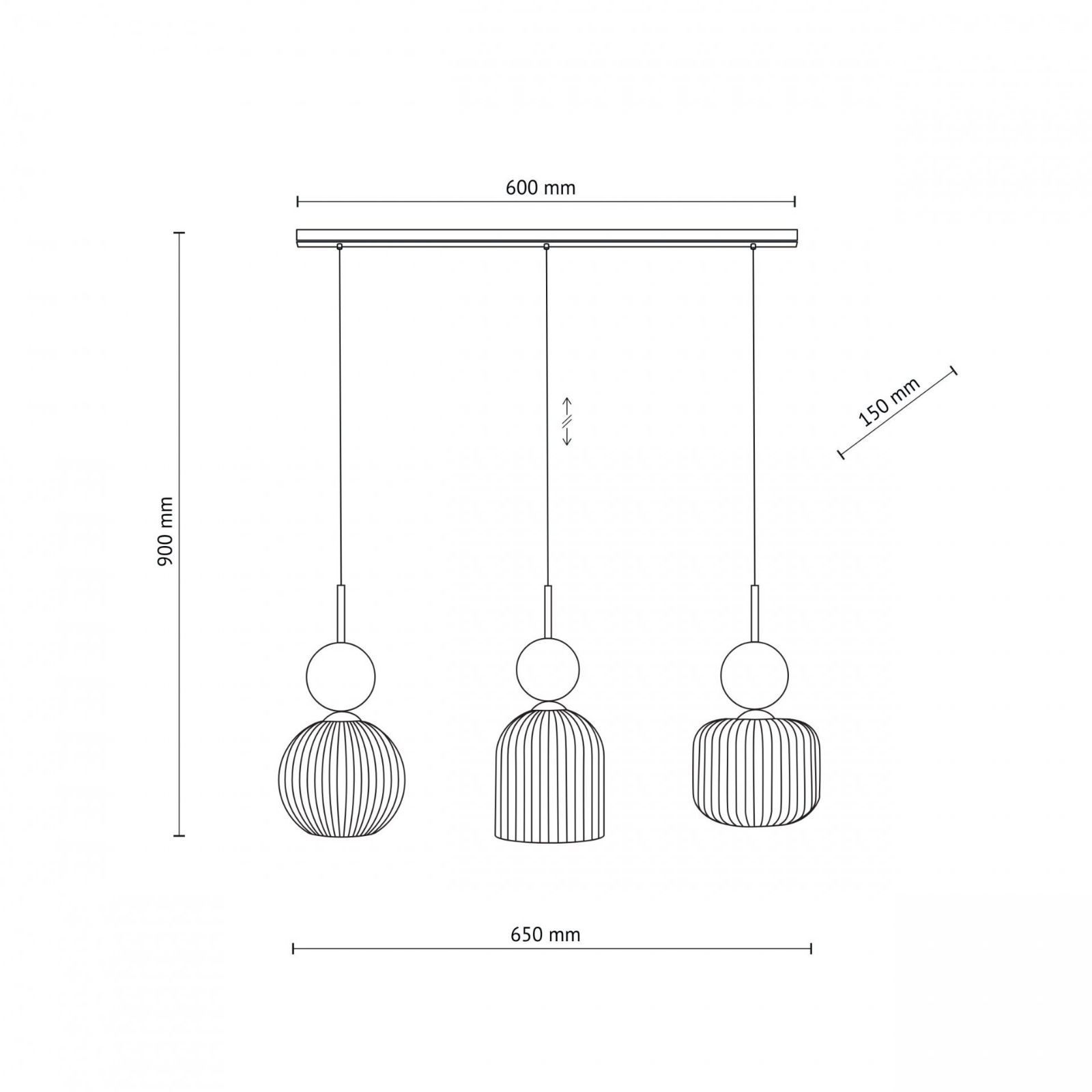 Lampa wisząca SOPHIA COGNAC Zielona 11147