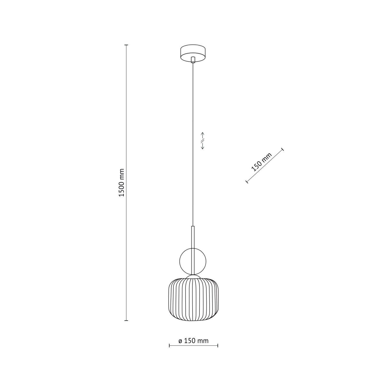 Lampa wisząca SOPHIA COGNAC Złota 11589
