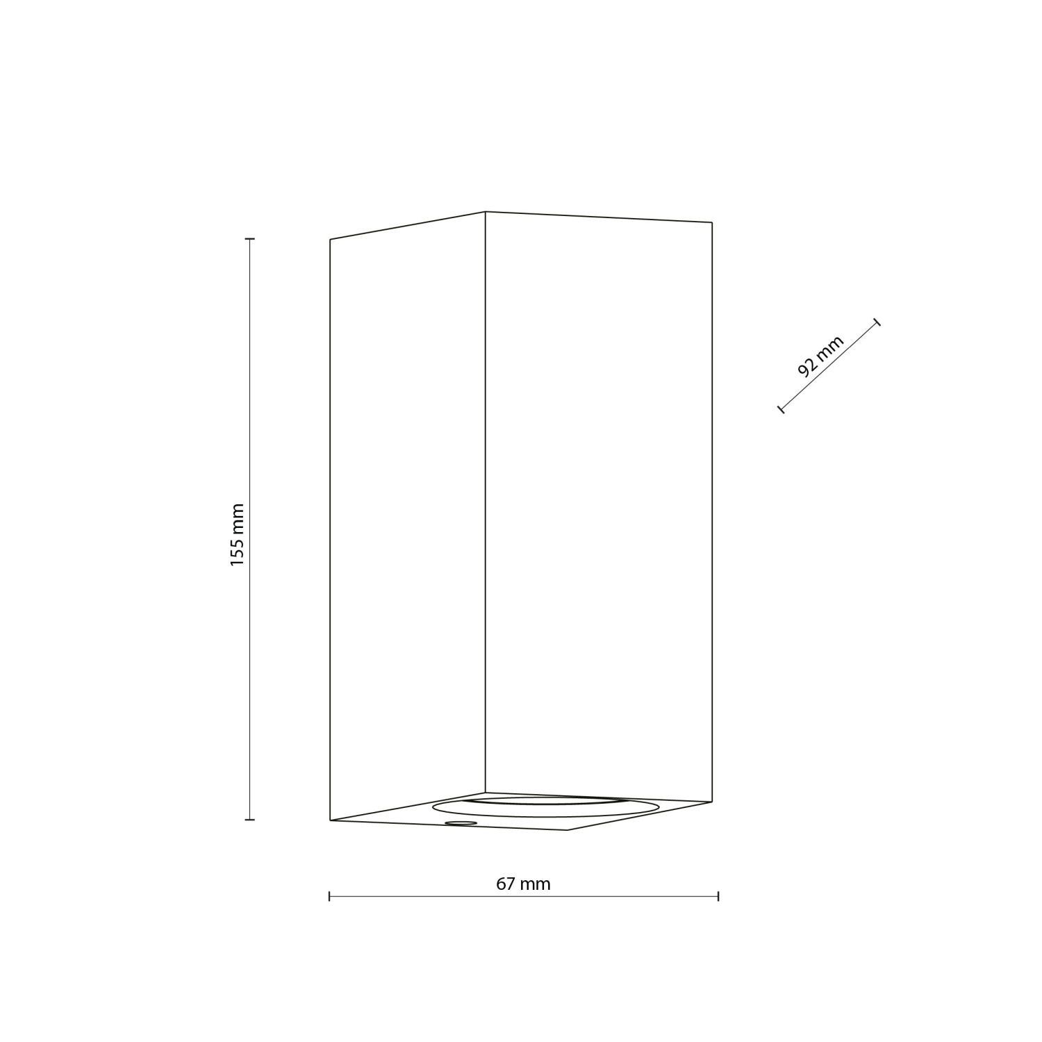 Lampa natynkowa zewnętrzna AXIS wys. 15 cm