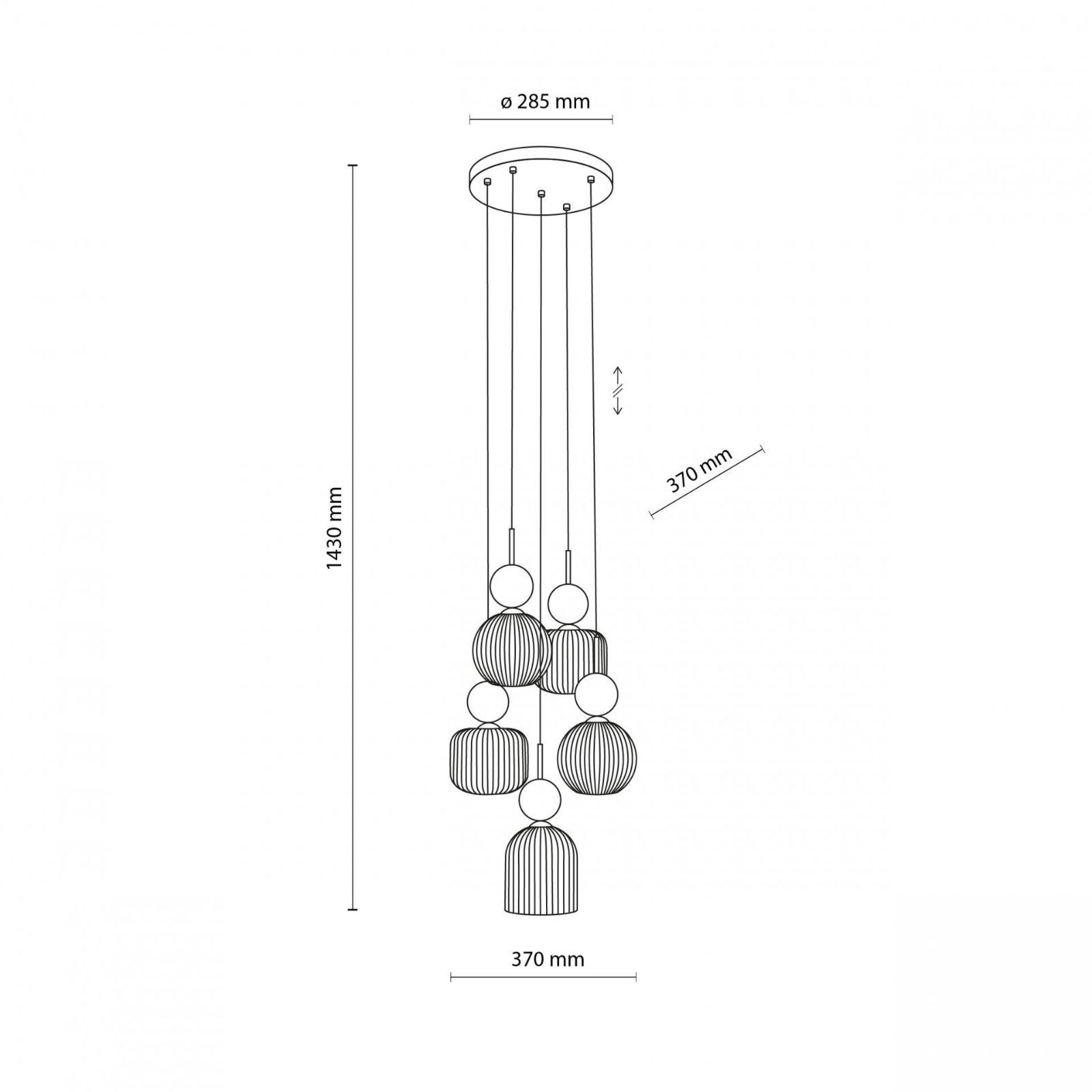 Lampa wisząca SOPHIA COGNAC Zielona 11149