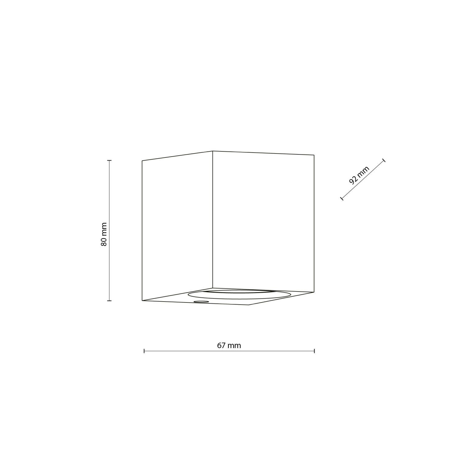 Lampa natynkowa zewnętrzna AXIS wys. 8 cm