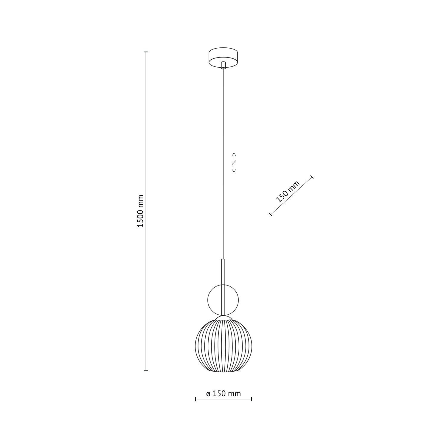 Lampa wisząca SOPHIA COGNAC Złota 11590