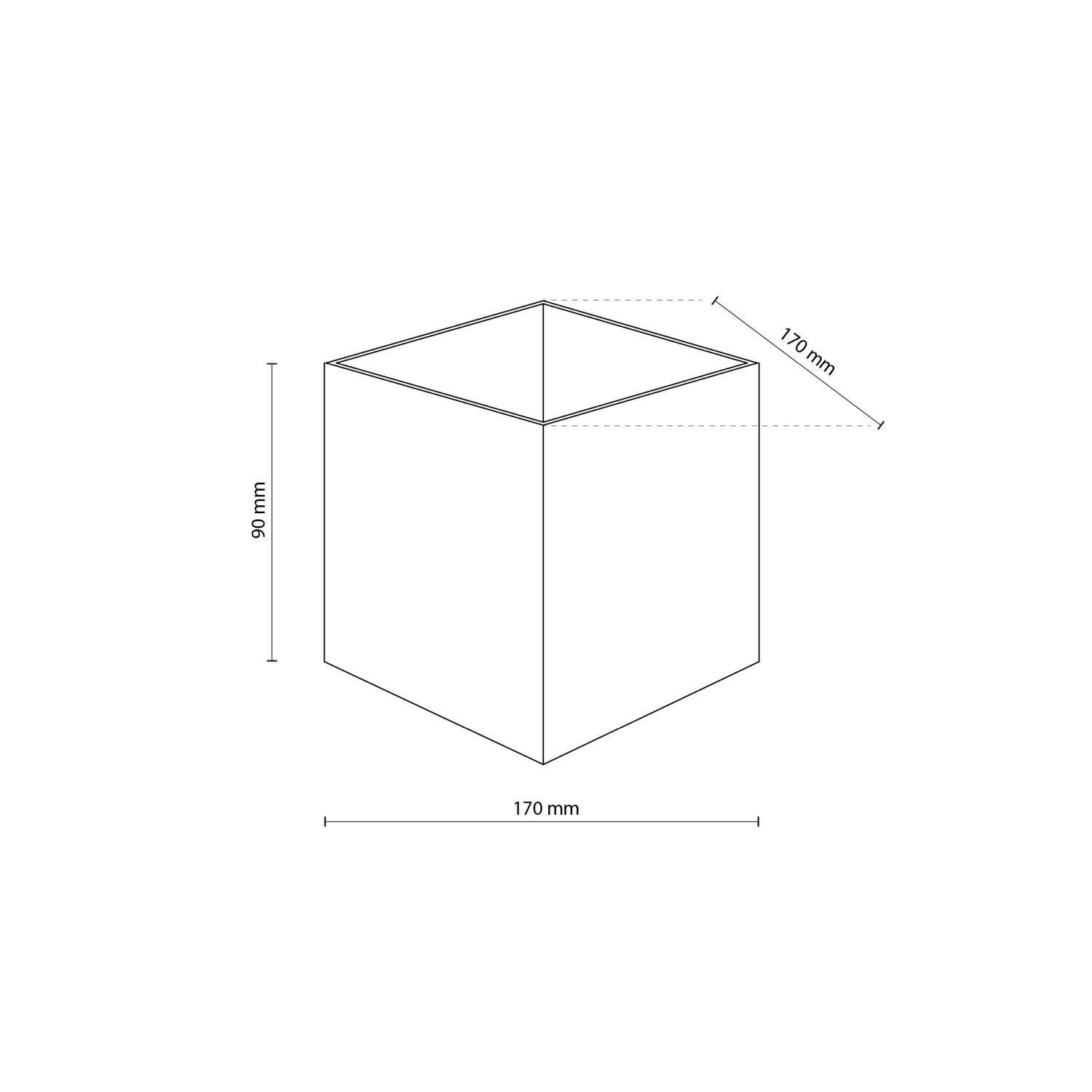 Oprawa natynkowa zewnętrzna CUBE Czarna