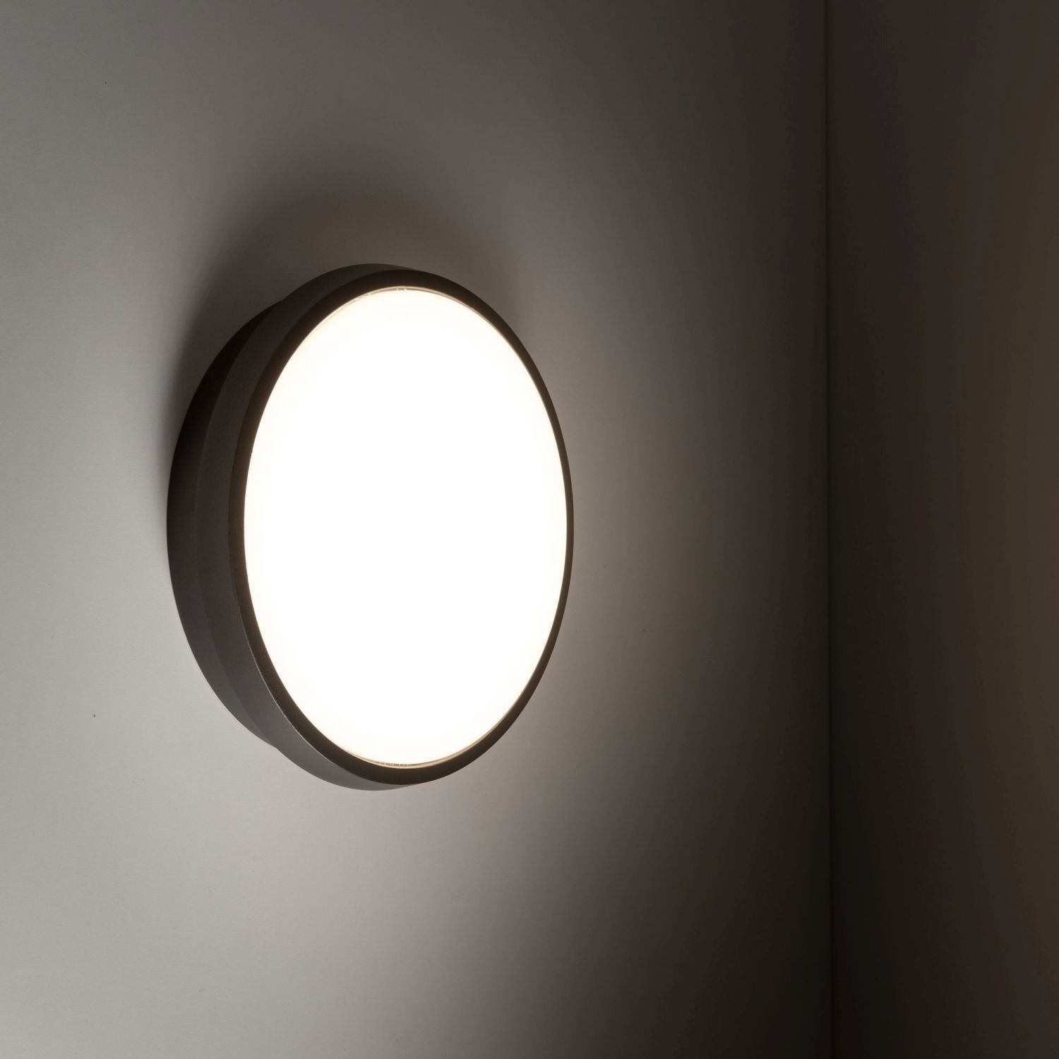 Plafon zewnętrzny LED SFERIS Czarny śr. 24,5 cm