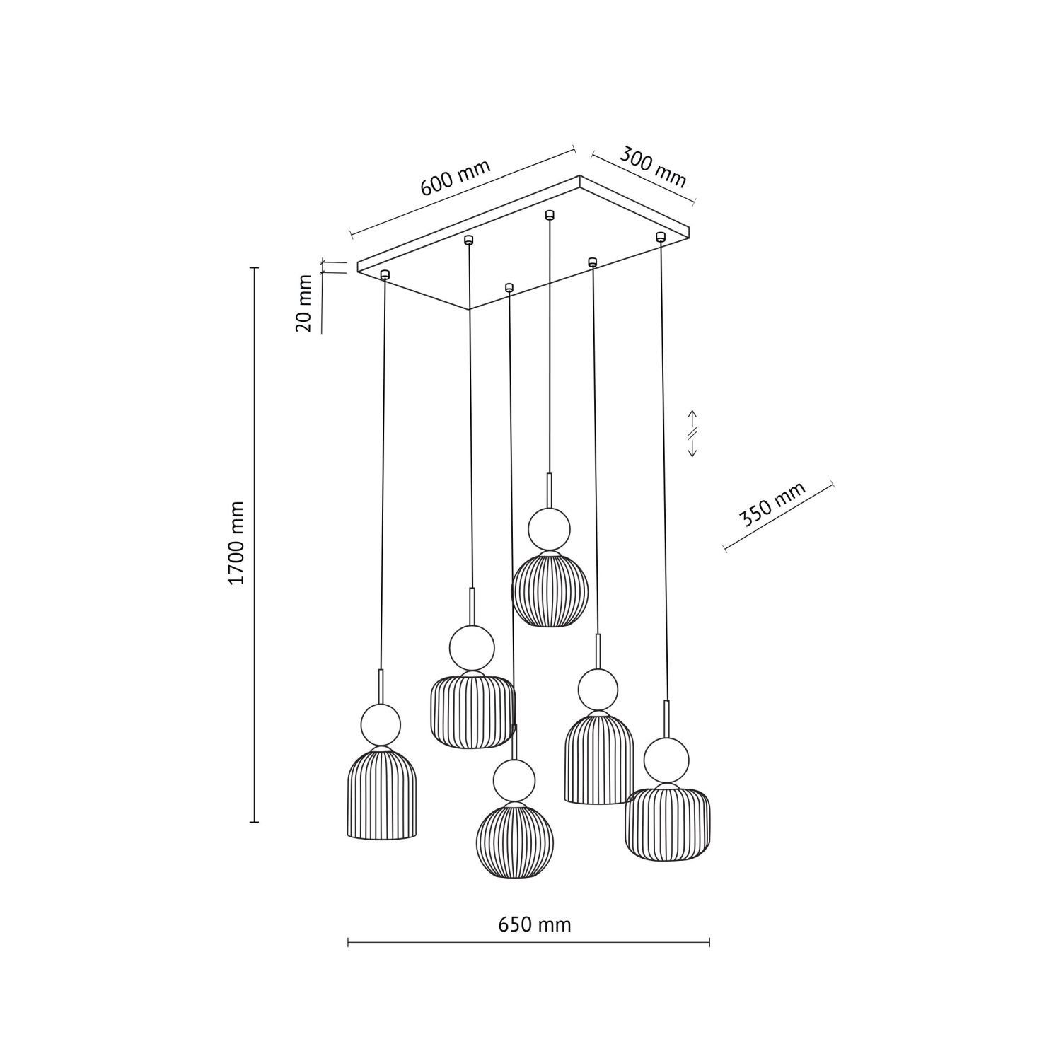 Lampa wisząca SOPHIA COGNAC 11044 Lampa wisząca SOPHIA COGNAC 11044