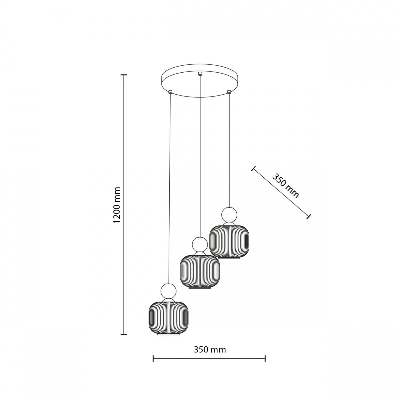 Lampa wisząca BALLO Brązowa 11050