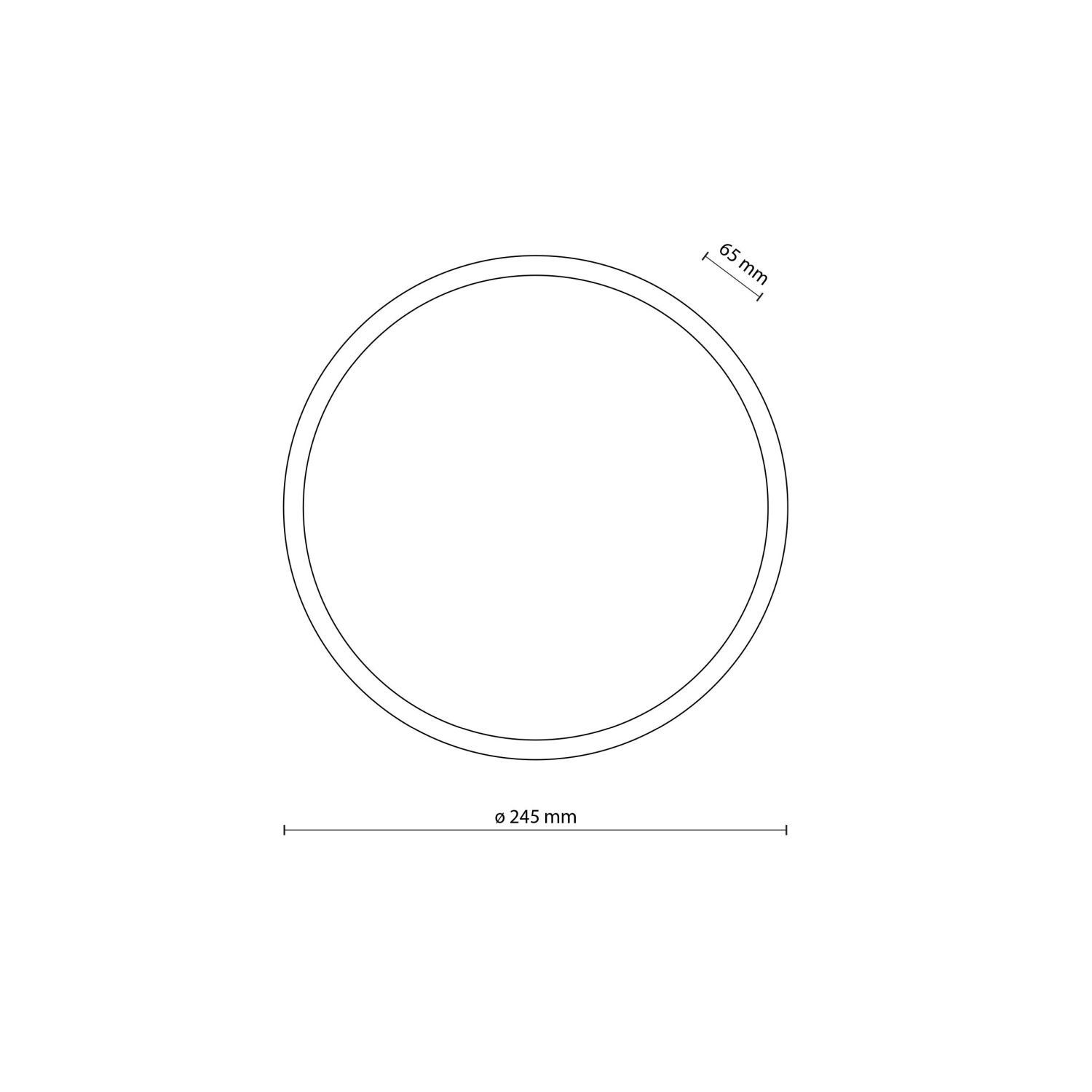 Plafon zewnętrzny LED SFERIS Czarny śr. 24,5 cm