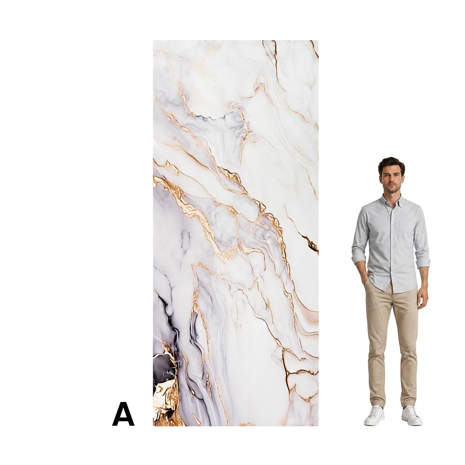 Panel Ścienny XXL Arabescato Złoty Połysk 120 x 280 cm 3 mm (A) Panel Ścienny XXL Arabescato Złoty Połysk 120 x 280 cm 3 mm (A)