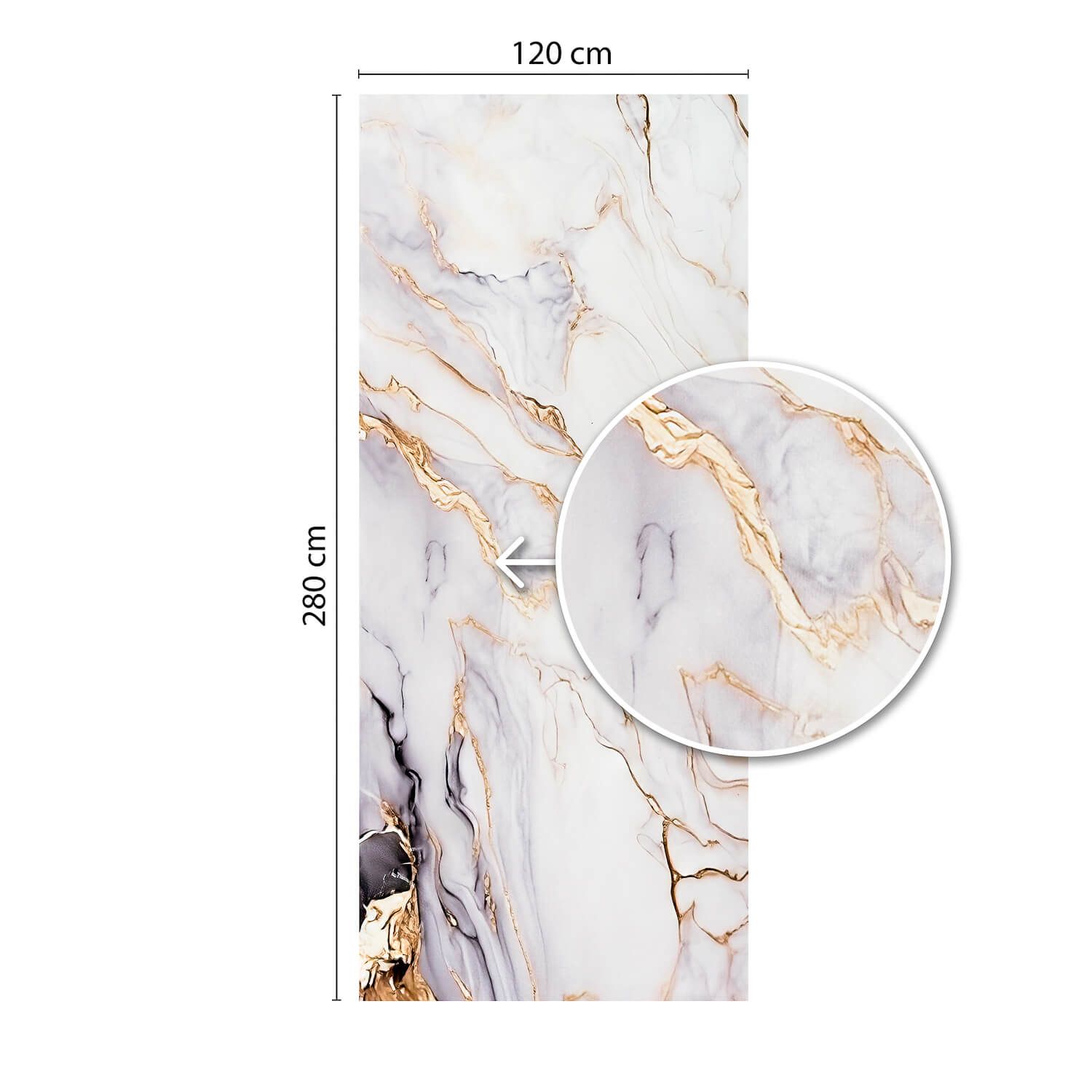 Panel Ścienny XXL Arabescato Złoty Połysk 120 x 280 cm 3 mm (A) Panel Ścienny XXL Arabescato Złoty Połysk 120 x 280 cm 3 mm (A)