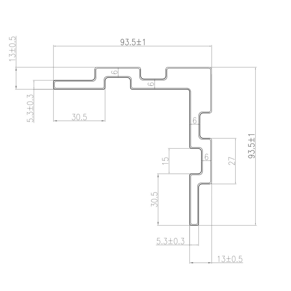 Deska Kompozytowa Narożna Lamelowa DUO Redwood/Czarny - dł. 2,9 m