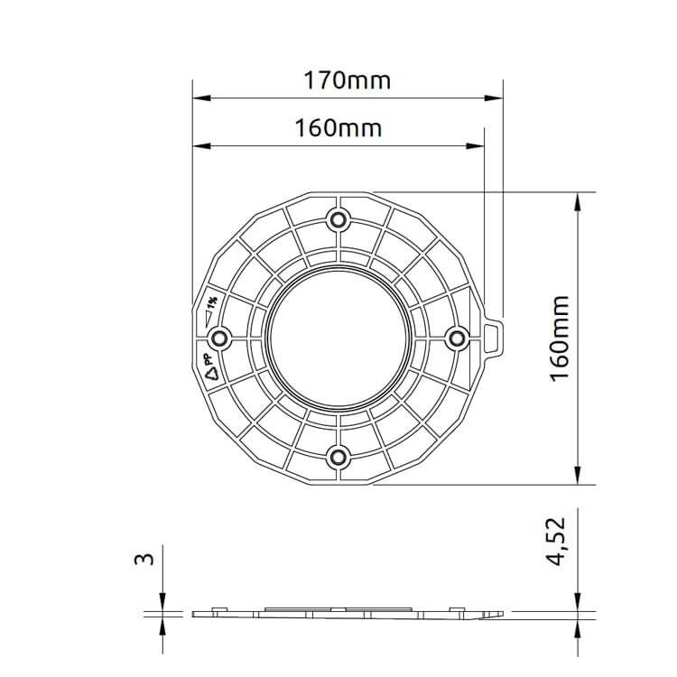 Dysk poziomujący do wspornika 1%