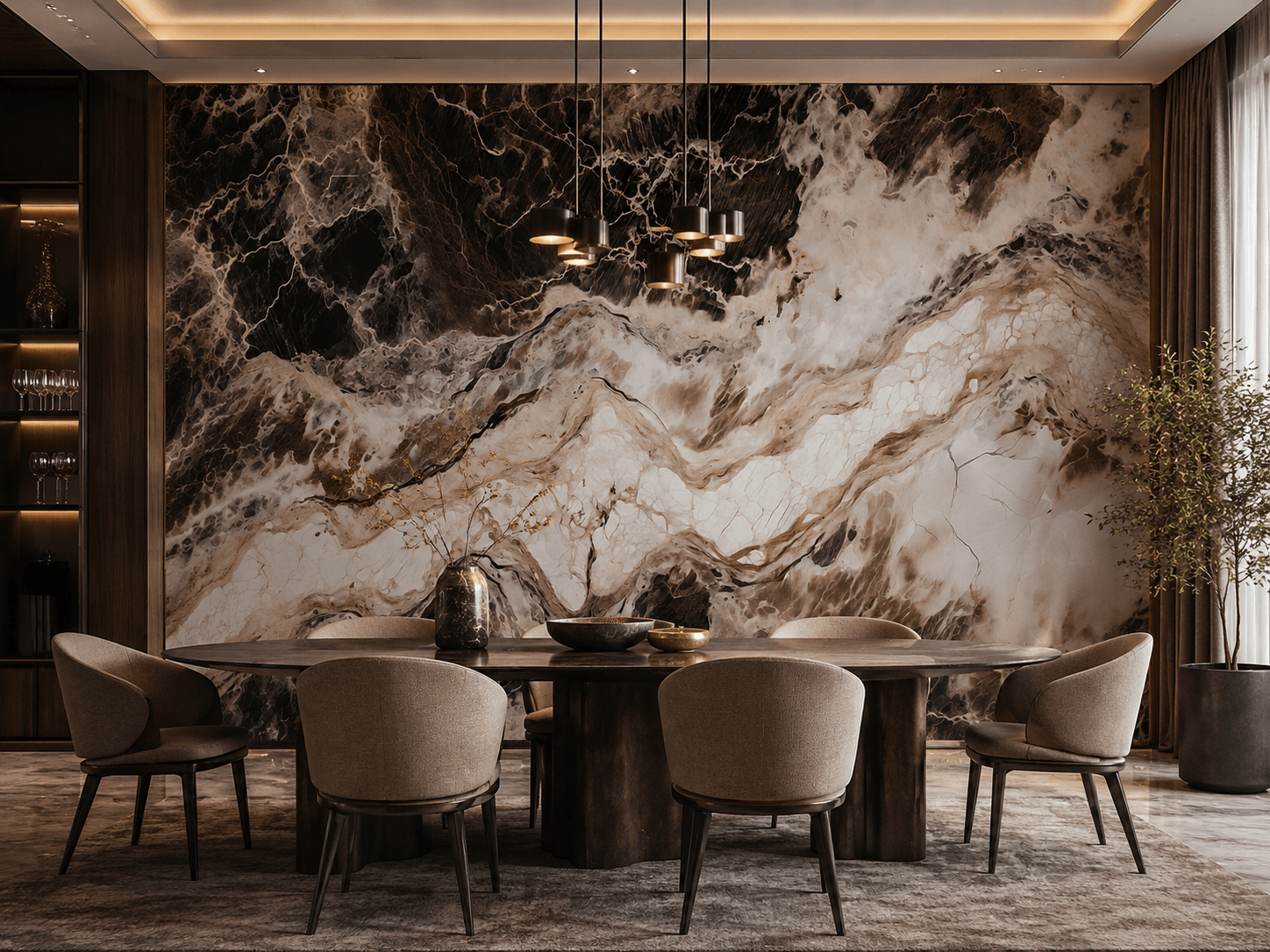 Panel Ścienny XXL Emperador Czarny Połysk 360 x 280 cm 3 mm – zestaw 3 szt. (ABC)
