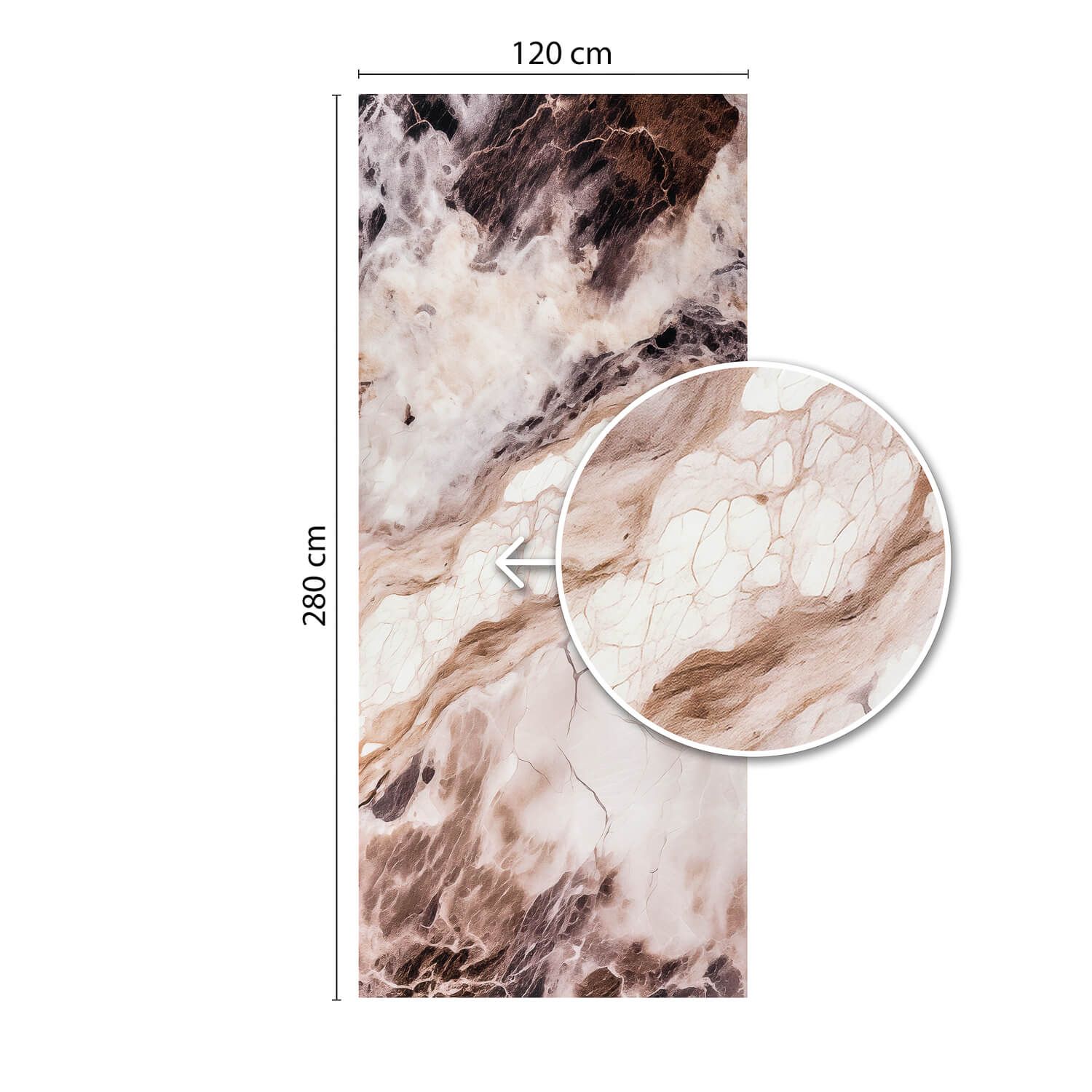 Panel Ścienny XXL Emperador Czarny Połysk 120 x 280 cm 3 mm (C)