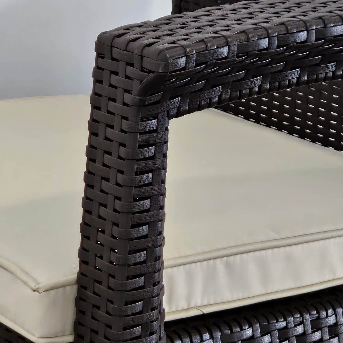 Zestaw Mebli Ogrodowych z technorattanu 5-osobowy Aura Brąz Zestaw Mebli Ogrodowych z technorattanu 5-osobowy Aura Brąz