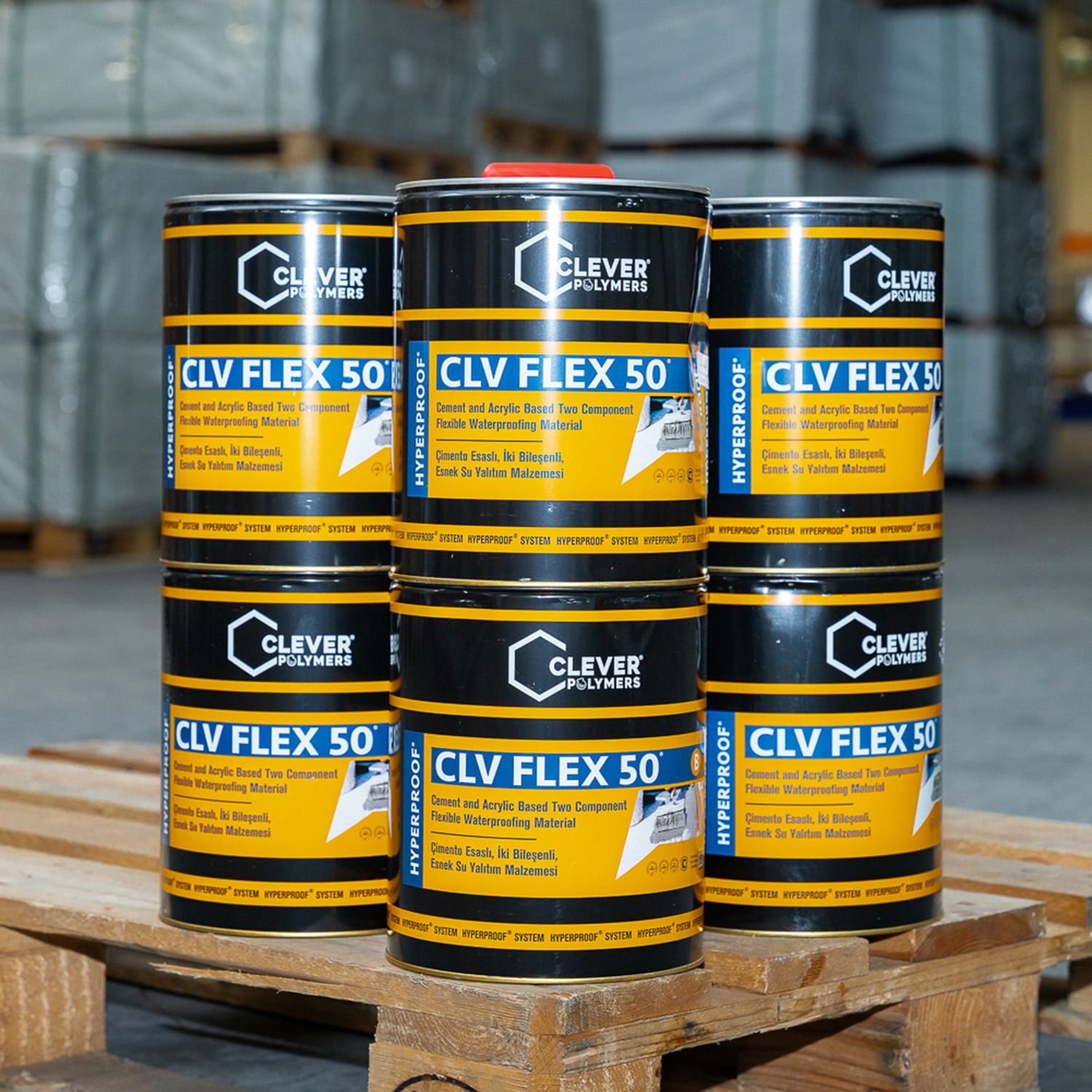 Hydroizolacja Dwuskładnikowa Polimerowa CLEVER CLV FLEX 50 – 20 kg + 4 l Hydroizolacja Dwuskładnikowa Polimerowa CLEVER CLV FLEX 50 – 20 kg + 4 l