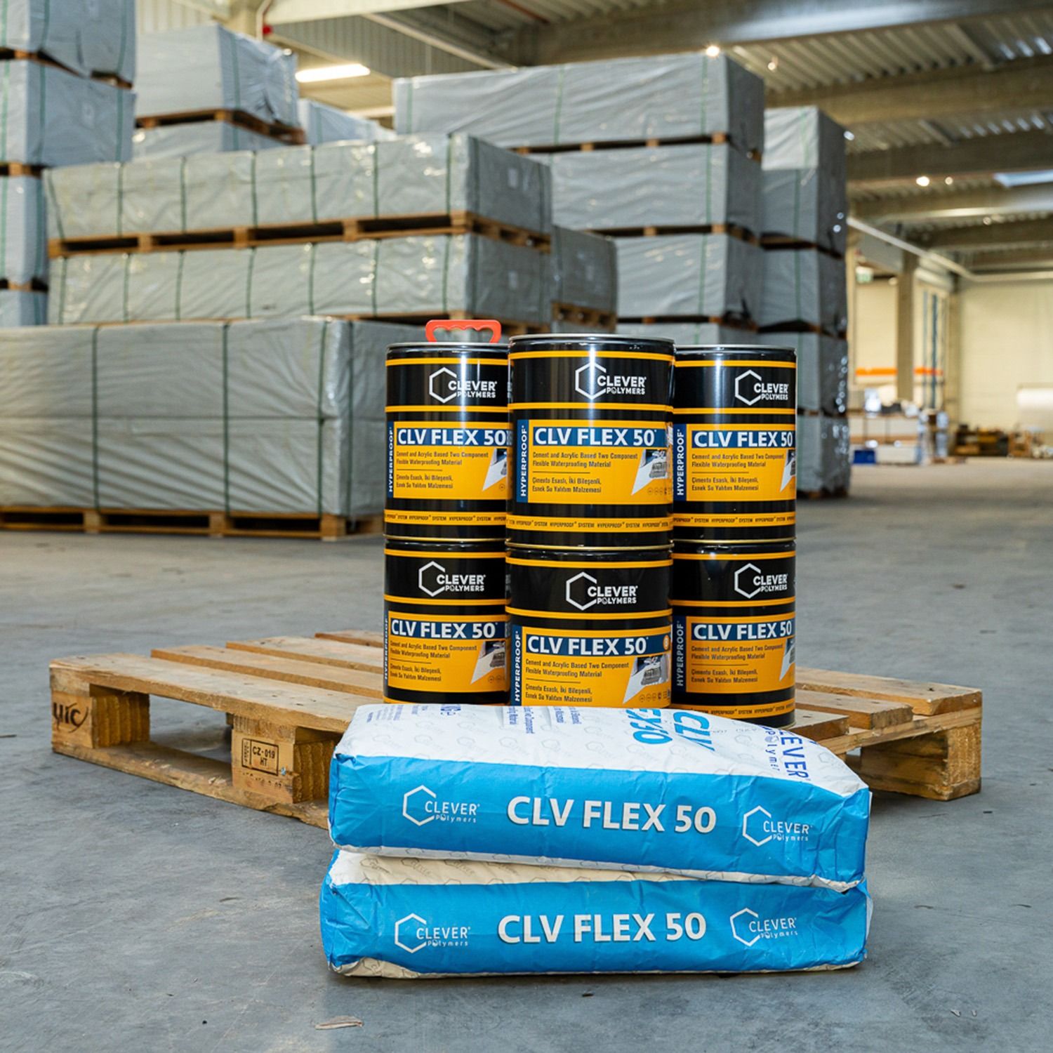 Hydroizolacja Dwuskładnikowa Polimerowa CLEVER CLV FLEX 50 – 20 kg + 4 l Hydroizolacja Dwuskładnikowa Polimerowa CLEVER CLV FLEX 50 – 20 kg + 4 l