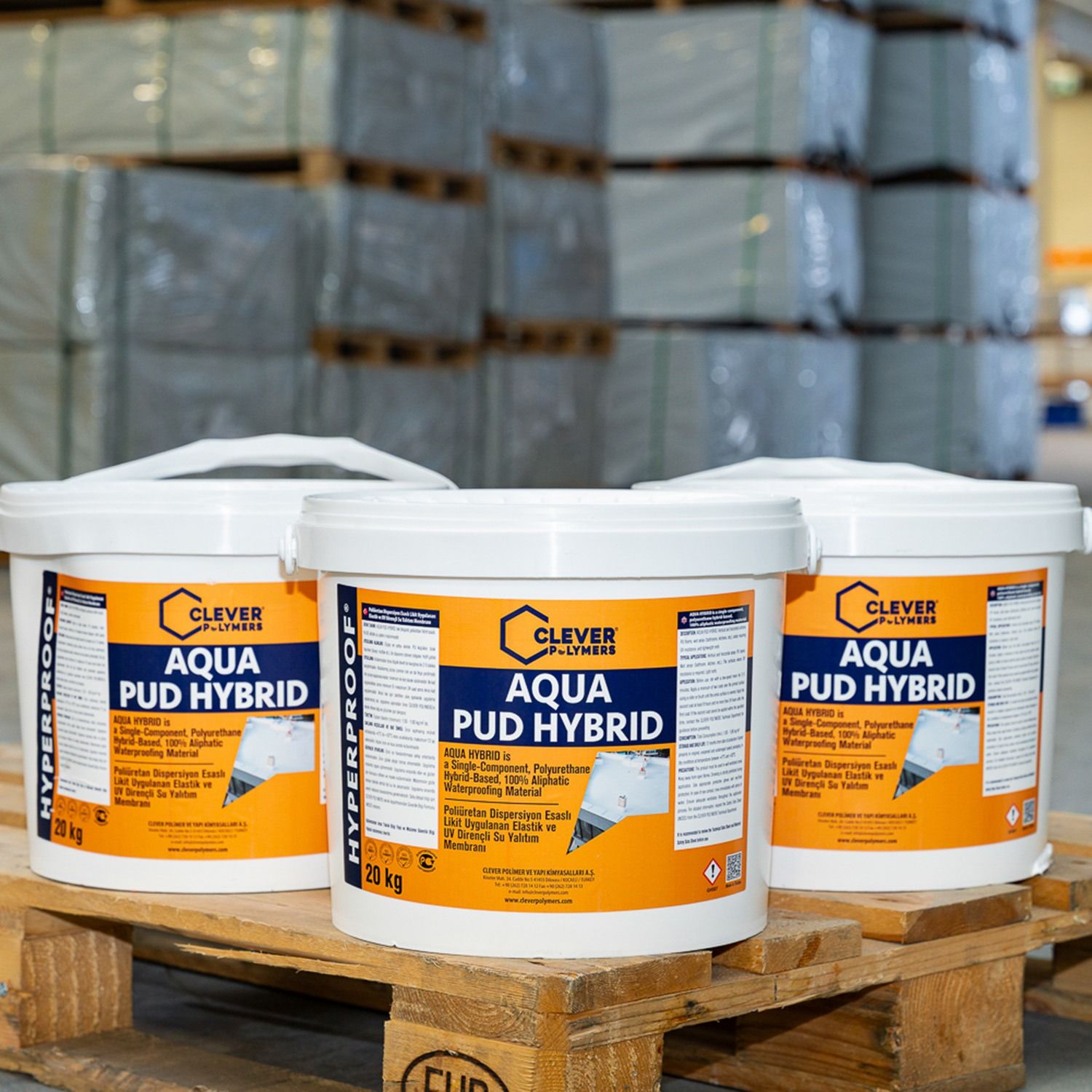 Hydroizolacja Poliuretanowa Jednoskładnikowa CLEVER AQUA PUD HYBRID – 20 kg