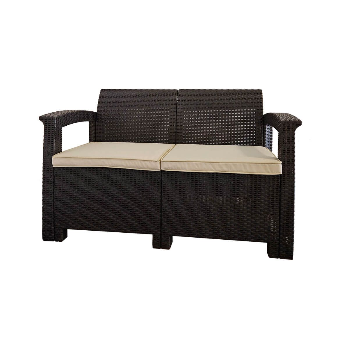 Zestaw Mebli Ogrodowych z technorattanu 4-osobowy Aura Brąz