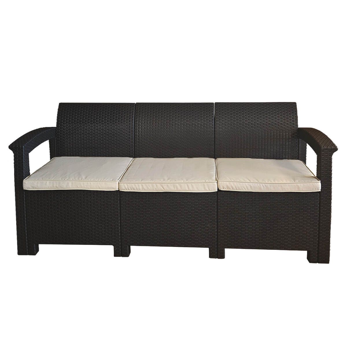 Zestaw Mebli Ogrodowych z technorattanu 5-osobowy Aura Brąz Zestaw Mebli Ogrodowych z technorattanu 5-osobowy Aura Brąz