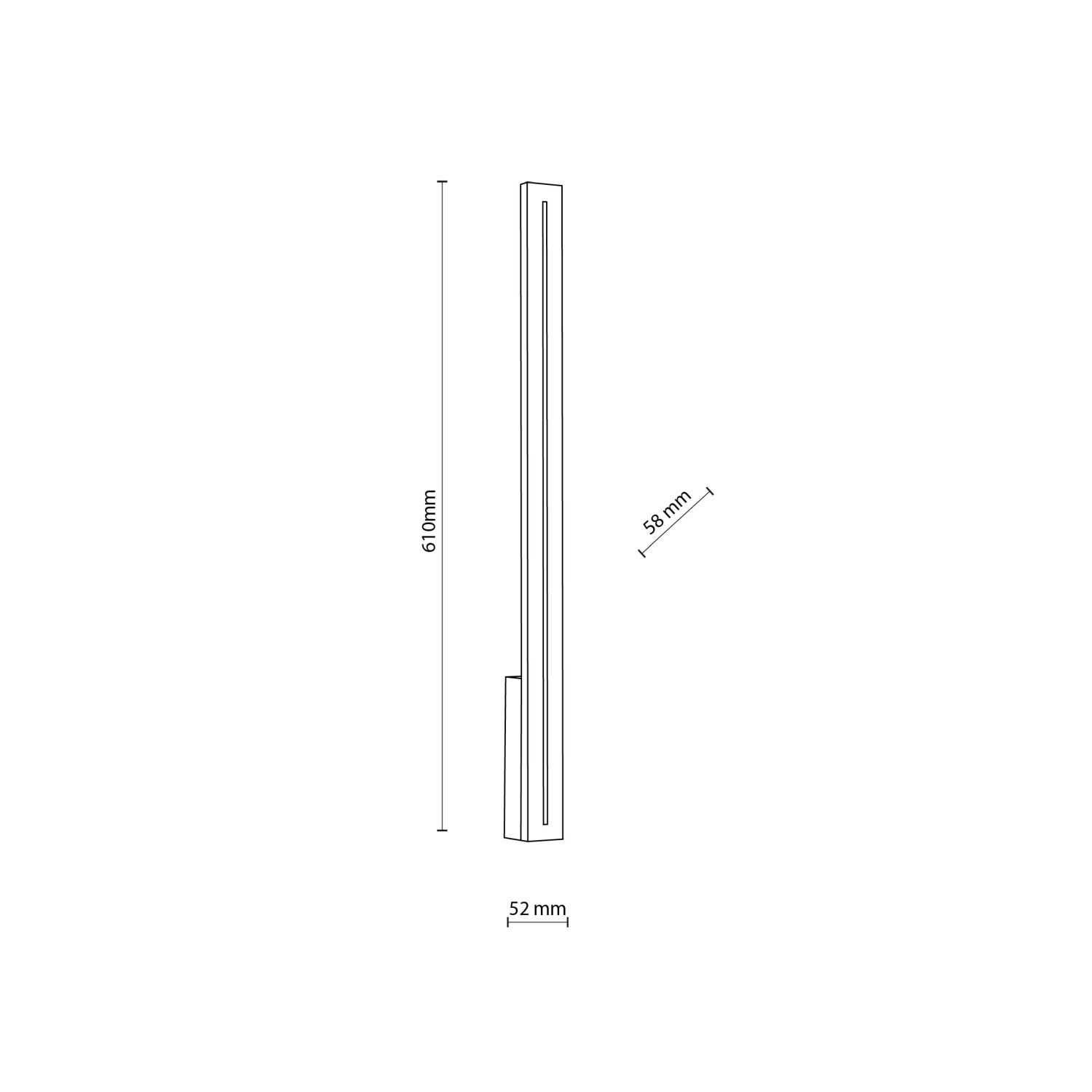 Kinkiet zewnętrzny liniowy LED LINEA wys. 61 cm