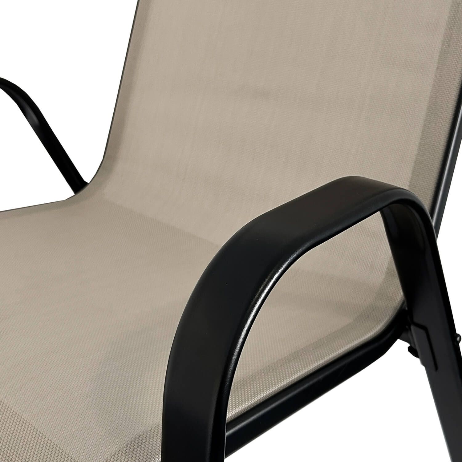 Krzesło Ogrodowe Terra Beżowe – zestaw 4 krzeseł