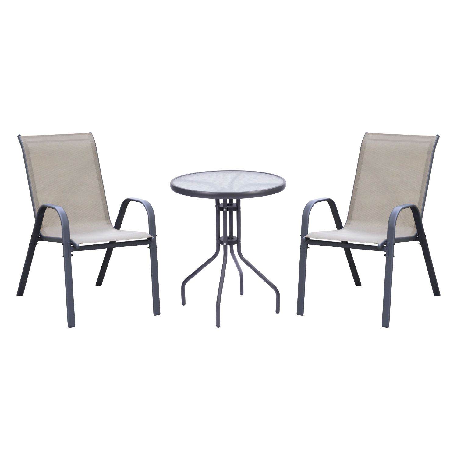 Krzesło Ogrodowe Terra Beżowe – zestaw 4 krzeseł