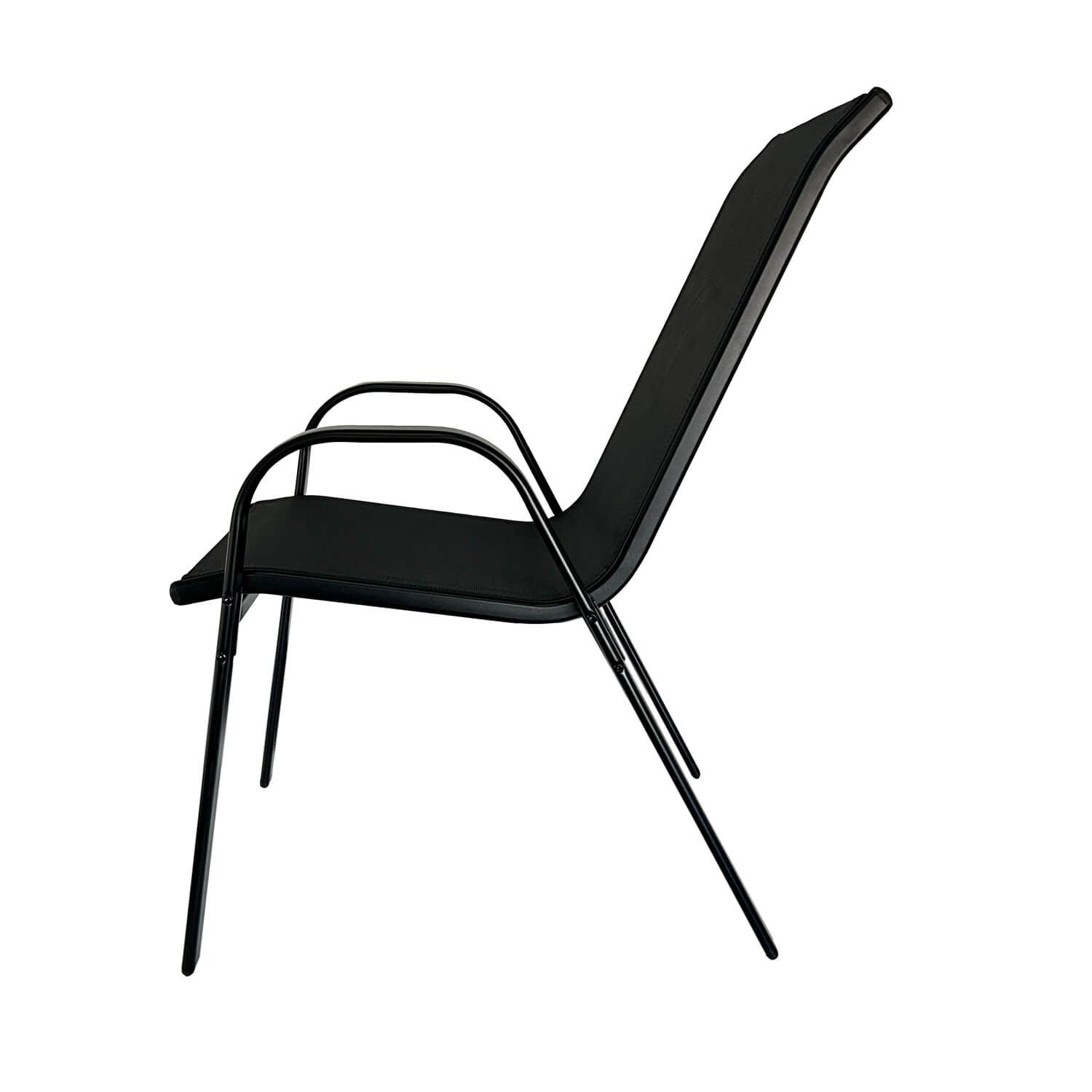 Krzesło Ogrodowe Terra Czarne – zestaw 6 krzeseł