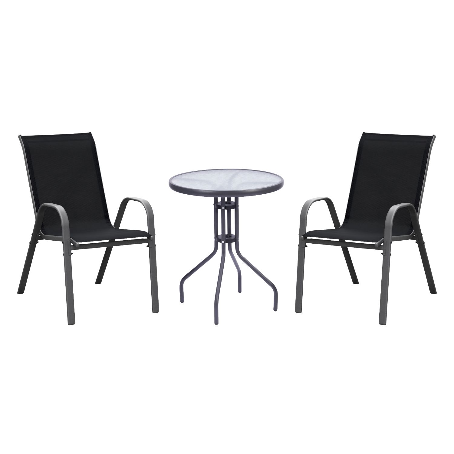 Krzesło Ogrodowe Terra Czarne – zestaw 6 krzeseł