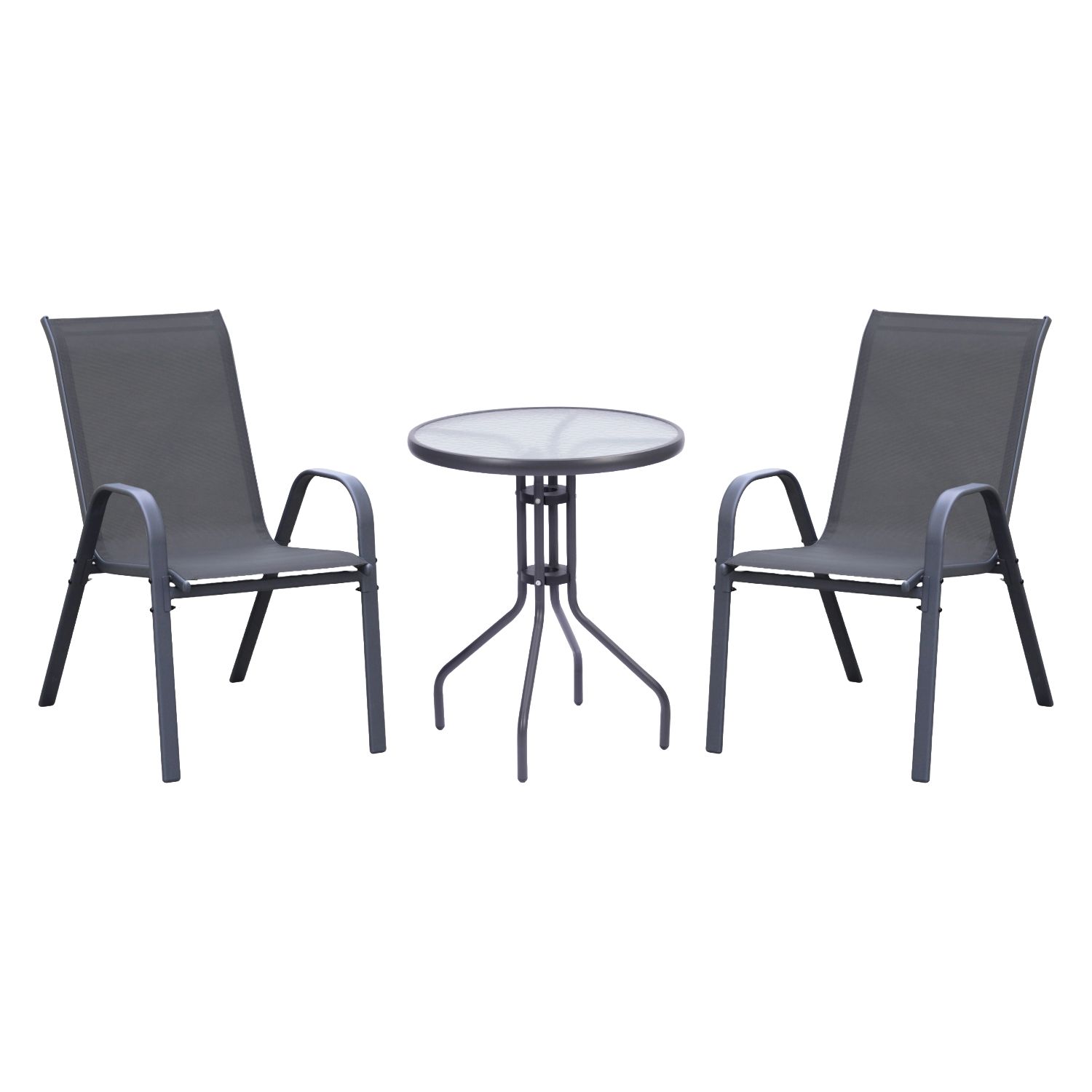 Krzesło Ogrodowe Terra Szare– zestaw 6 krzeseł