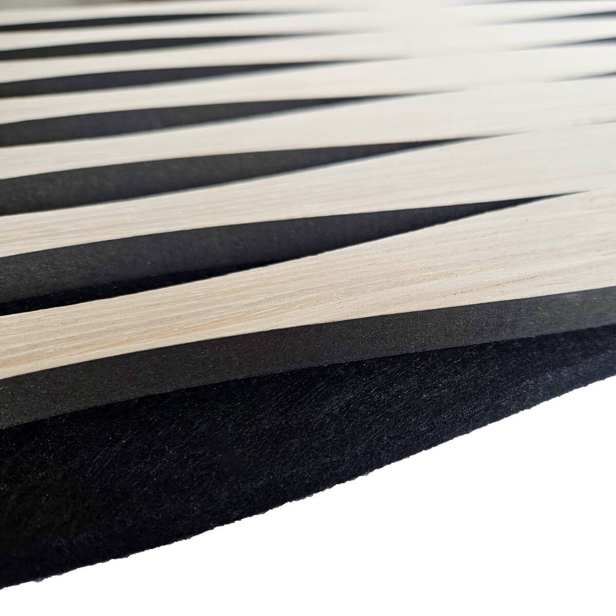 Lamele ścienne akustyczne na filcu V-Line Dąb Craft Fornir 2,1 x 30,5 cm – dł. 2,7 m