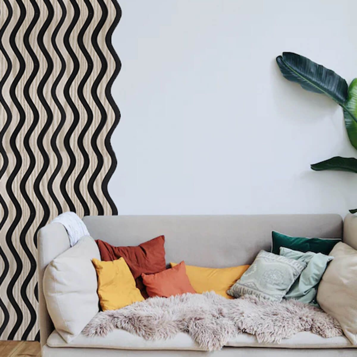 Lamele ścienne akustyczne na filcu S-Line Dąb Ciemny Fornir 2,1 x 30,5 cm – dł. 2,7 m