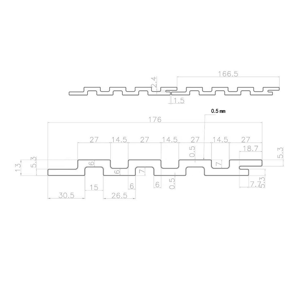 Deska Elewacyjna Kompozytowa Lamelowa DUO Teak/Czarny – dł. 2,9 m