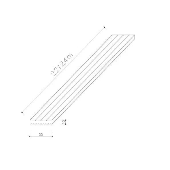 Listwa Kompozytowa Maskująca Classic Jasny Brąz 57x10 mm – dł. 2,4 m Listwa Kompozytowa Maskująca Classic Jasny Brąz 57x10 mm – dł. 2,4 m