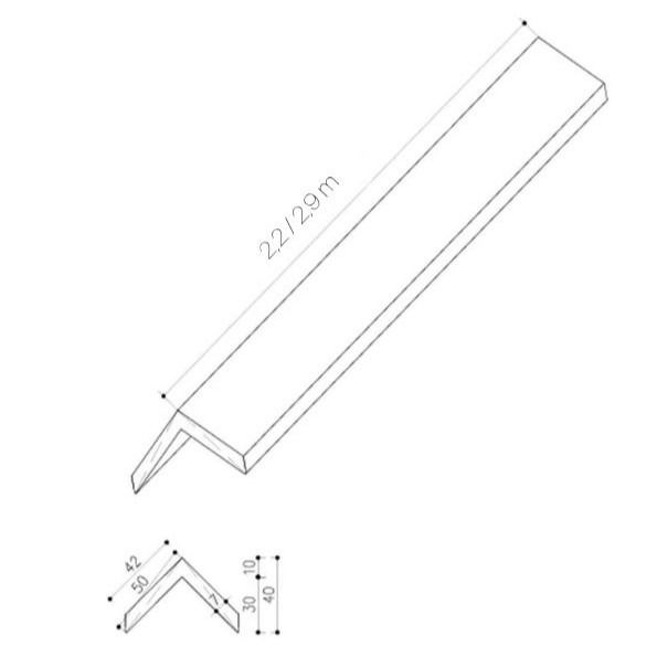 Listwa Kompozytowa Kątowa Premium Redwood 50x50 mm – dł. 2,9 m Listwa Kompozytowa Kątowa Premium Redwood 50x50 mm – dł. 2,9 m
