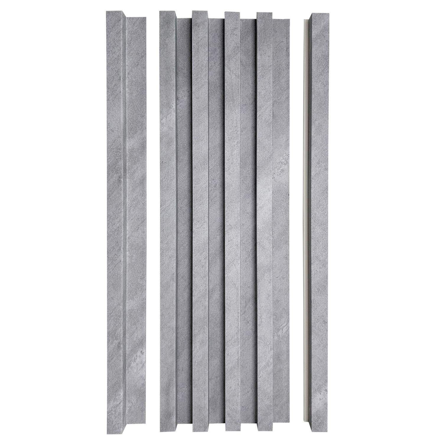 Listwa Lamelowa Startowa Szary Brokat 2,4 x 2,4 cm – dł. 2,7 m