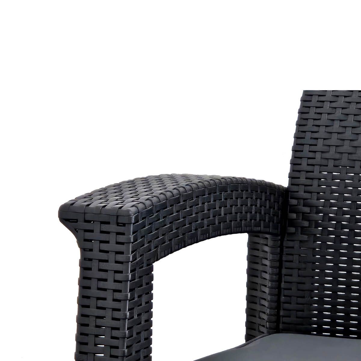 Zestaw Mebli Ogrodowych z technorattanu 5-osobowy Aura Antracyt Zestaw Mebli Ogrodowych z technorattanu 5-osobowy Aura Antracyt