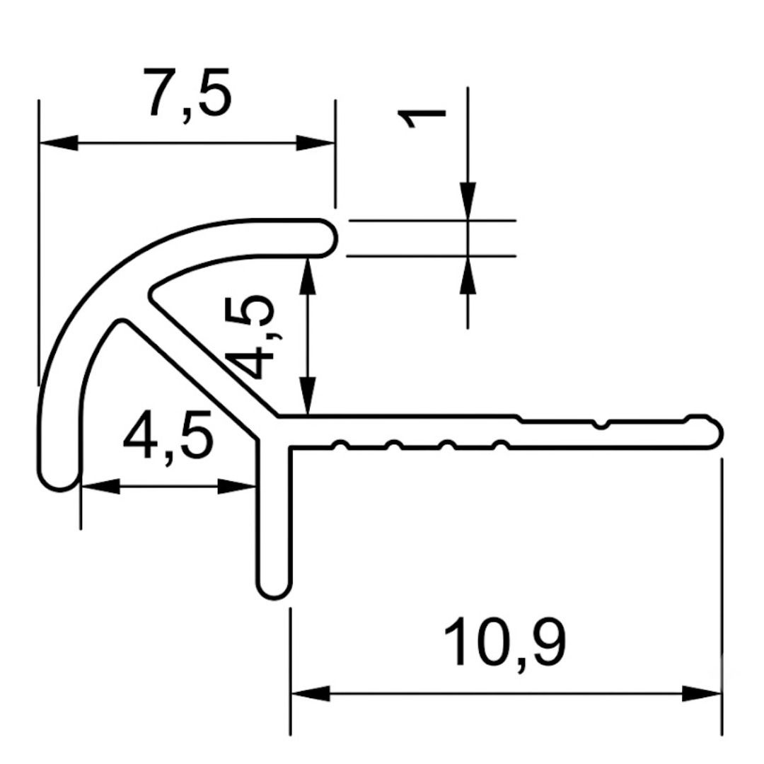 Narożnik zewnętrzny aluminiowy 4,5 mm do paneli ściennych Czarny Mat – 2,9 m Narożnik zewnętrzny aluminiowy 4,5 mm do paneli ściennych Czarny Mat – 2,9 m