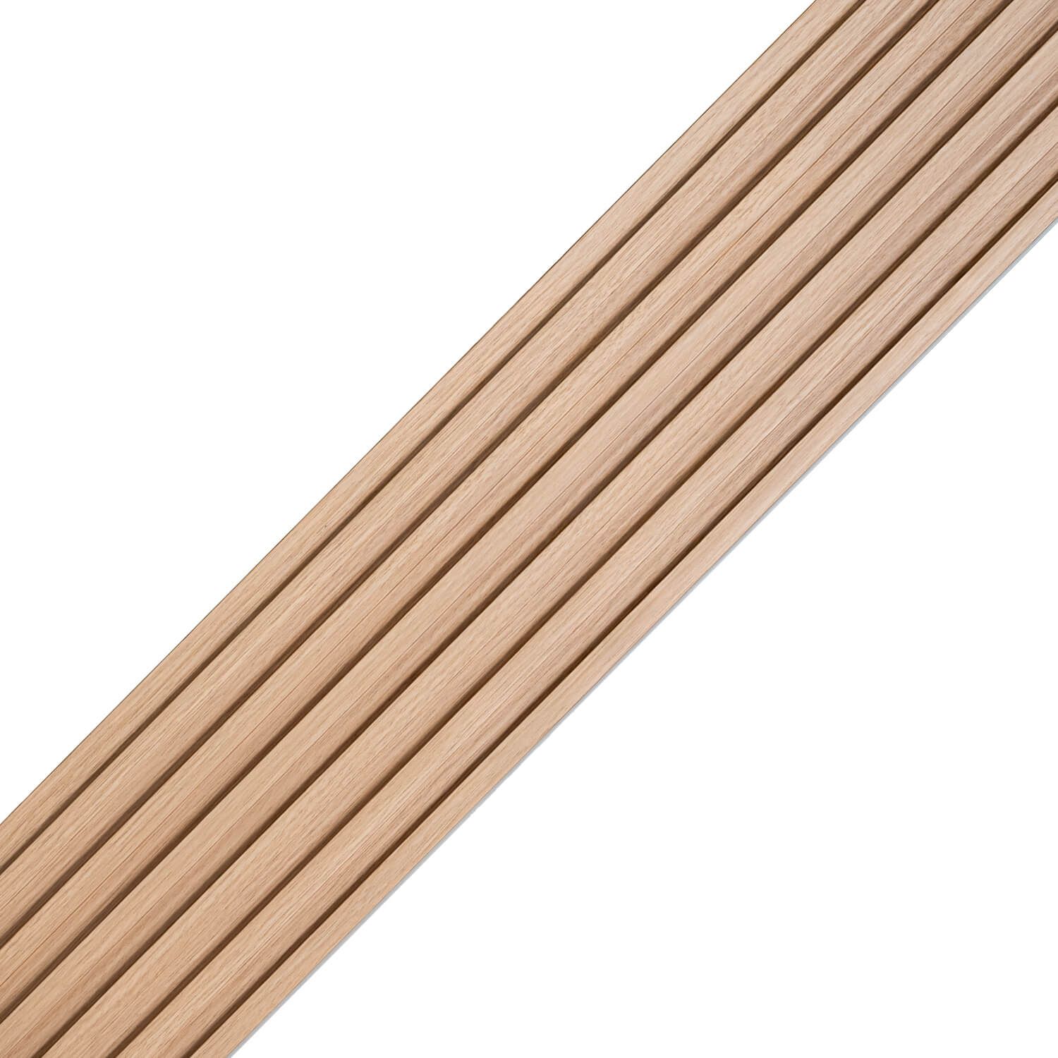  Lamele Ścienne SPC Niskie Dąb Naturalny Mat 1,2 x 15,5 cm – dł. 2,8 m 