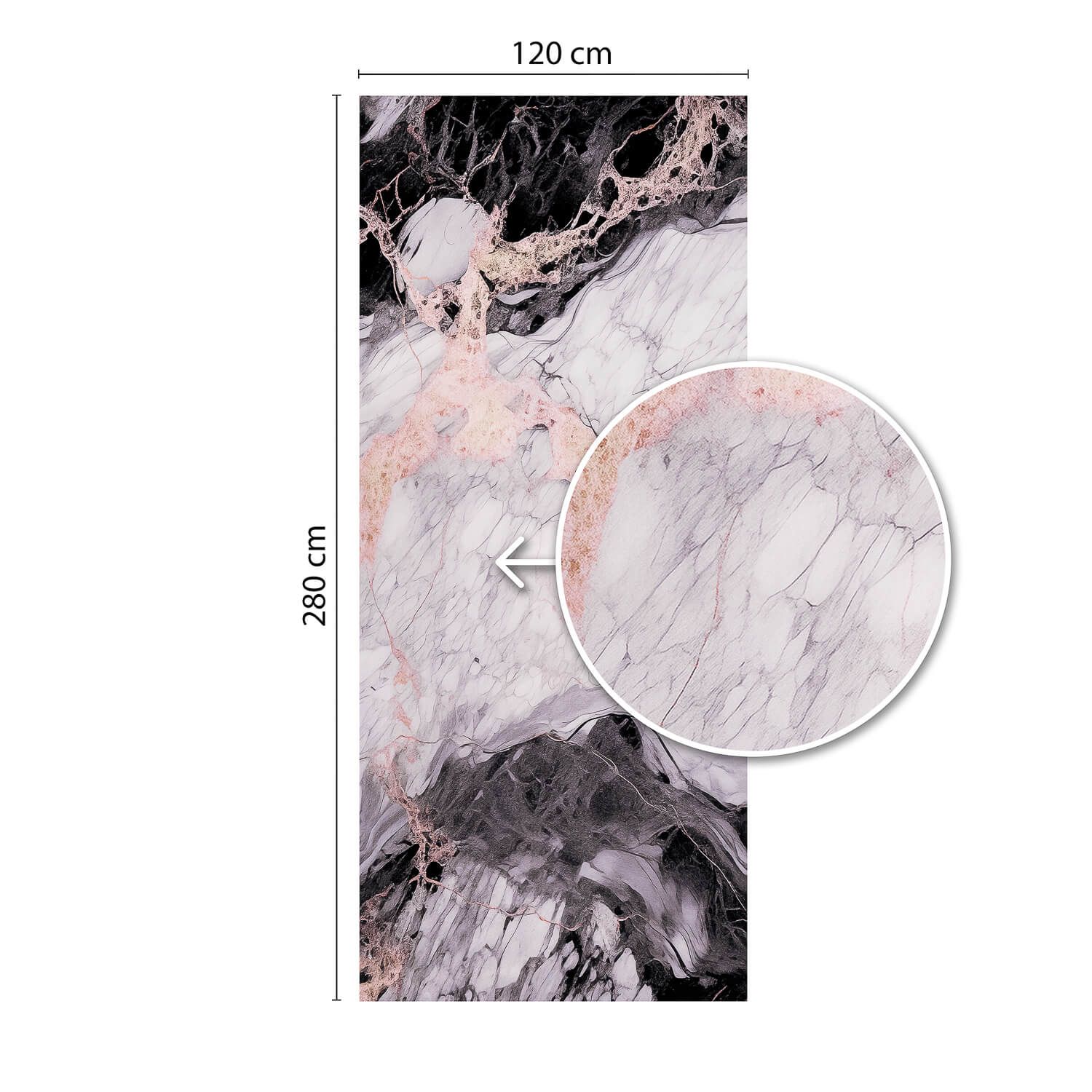 Panel Ścienny XXL Orobico Czarny Połysk 120 x 280 cm 3 mm (A)