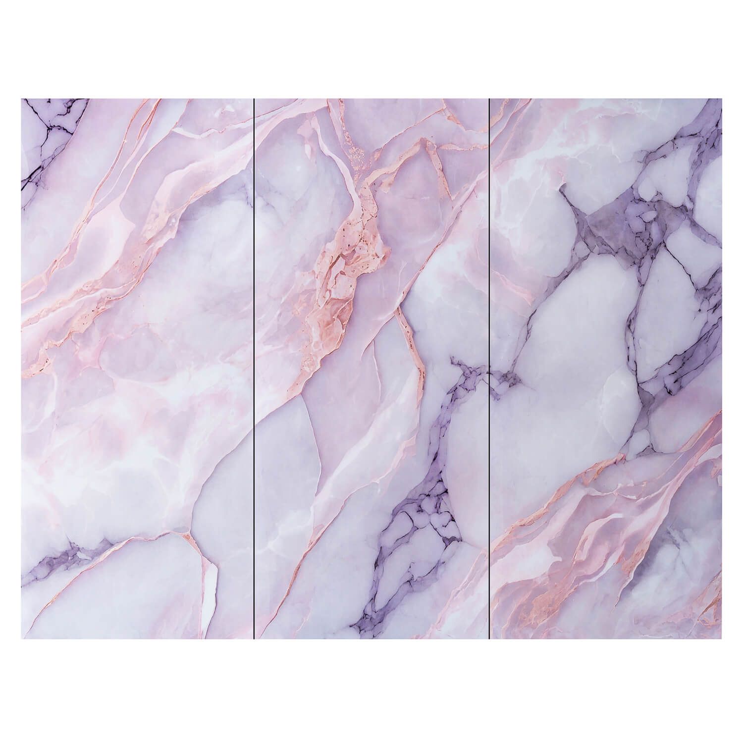 Panel Ścienny XXL Statuario Różowy Połysk 120 x 280 cm 3 mm – zestaw 3 szt. (ABC)