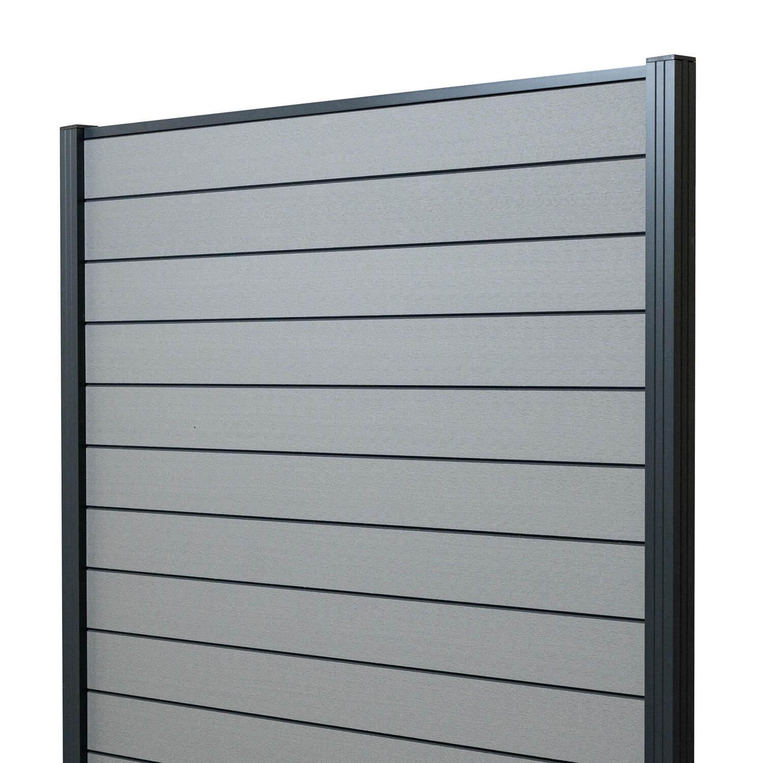 Panel ogrodzeniowy kompozytowy Standard Szary – 2 słupki