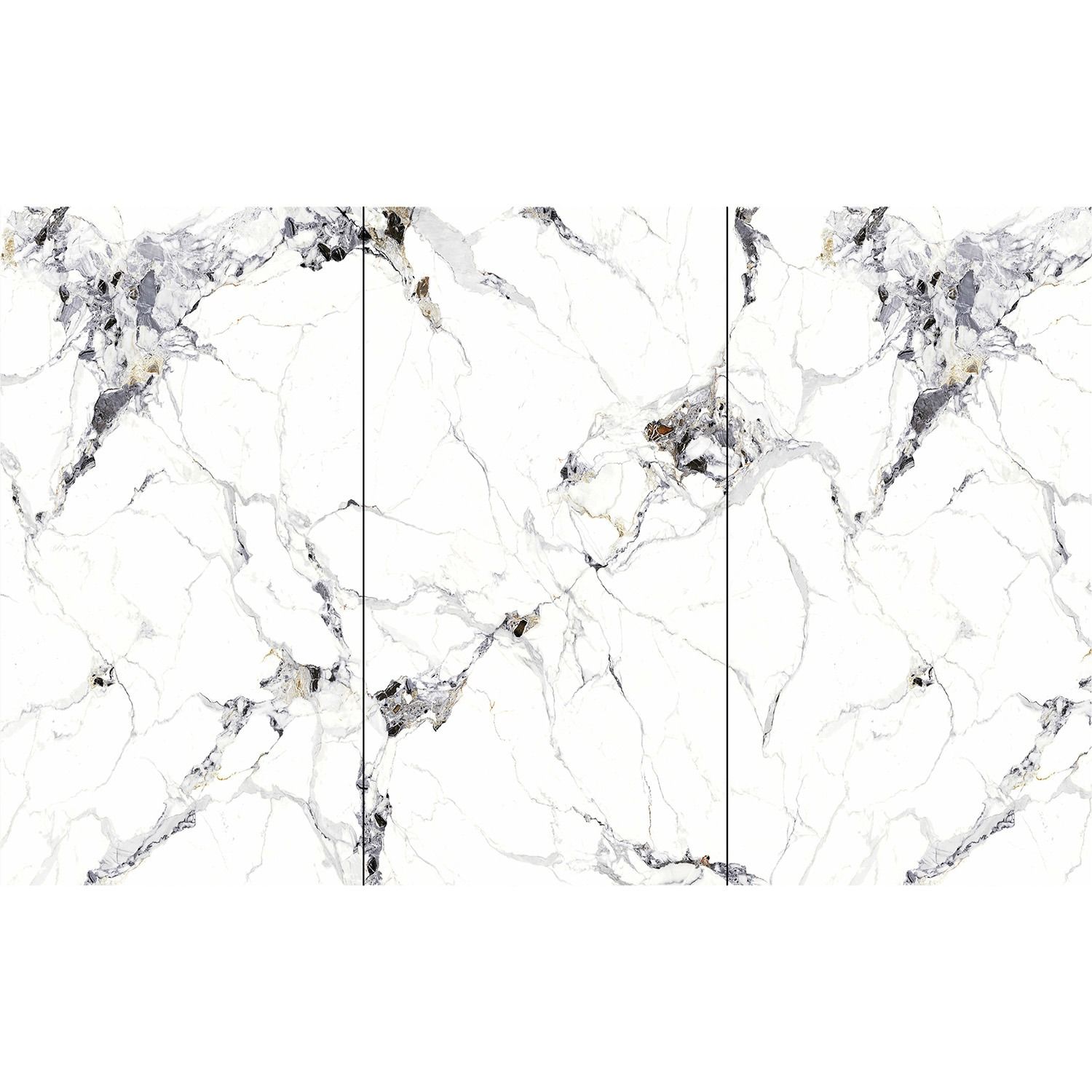 Panel Ścienny SPC Marmur Carrara Biały Połysk 280 x 360 4 mm - zestaw 3 szt.  (ABC)