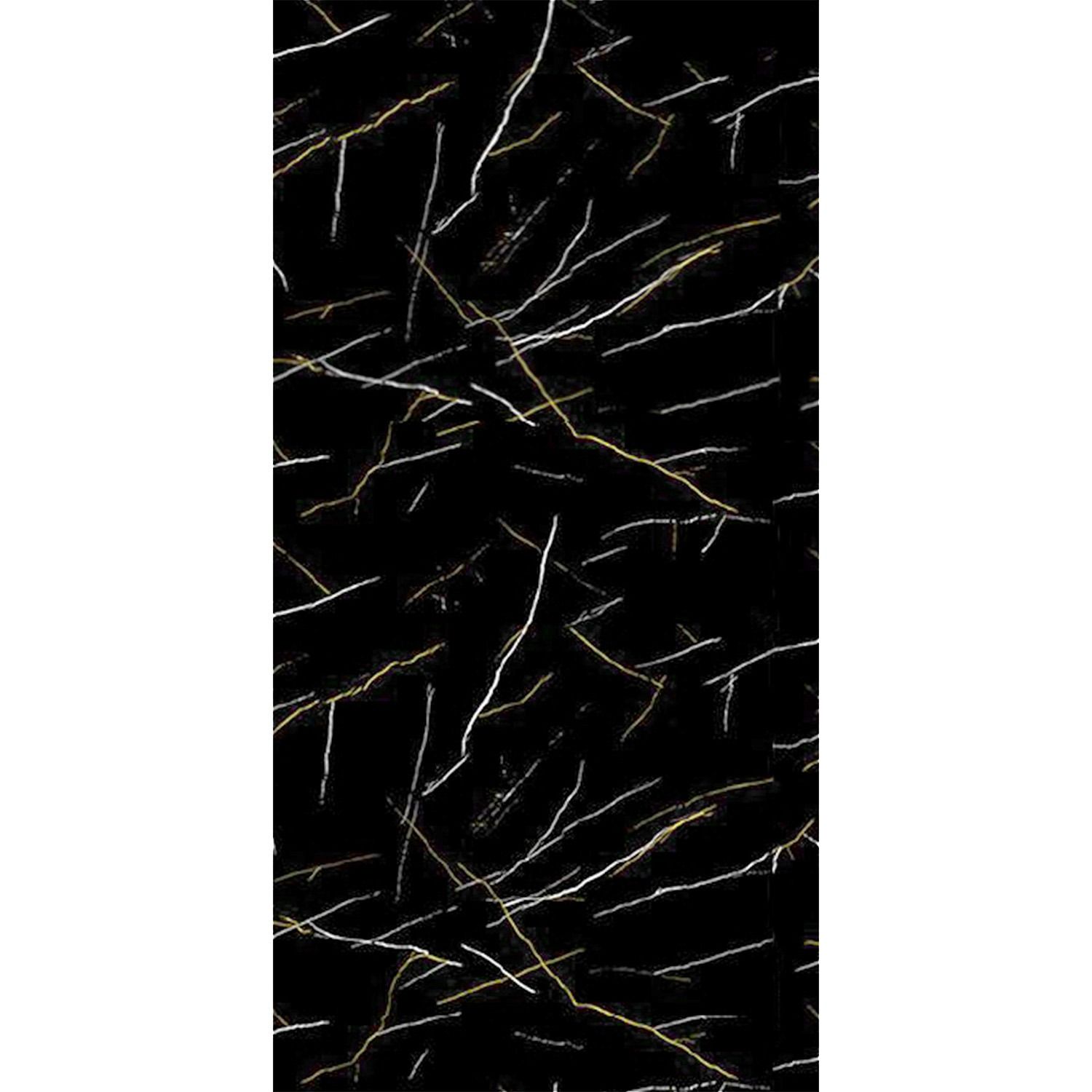 Panel Ścienny SPC Marmur Marquina Czarny Połysk 60 x 120 cm 4 mm