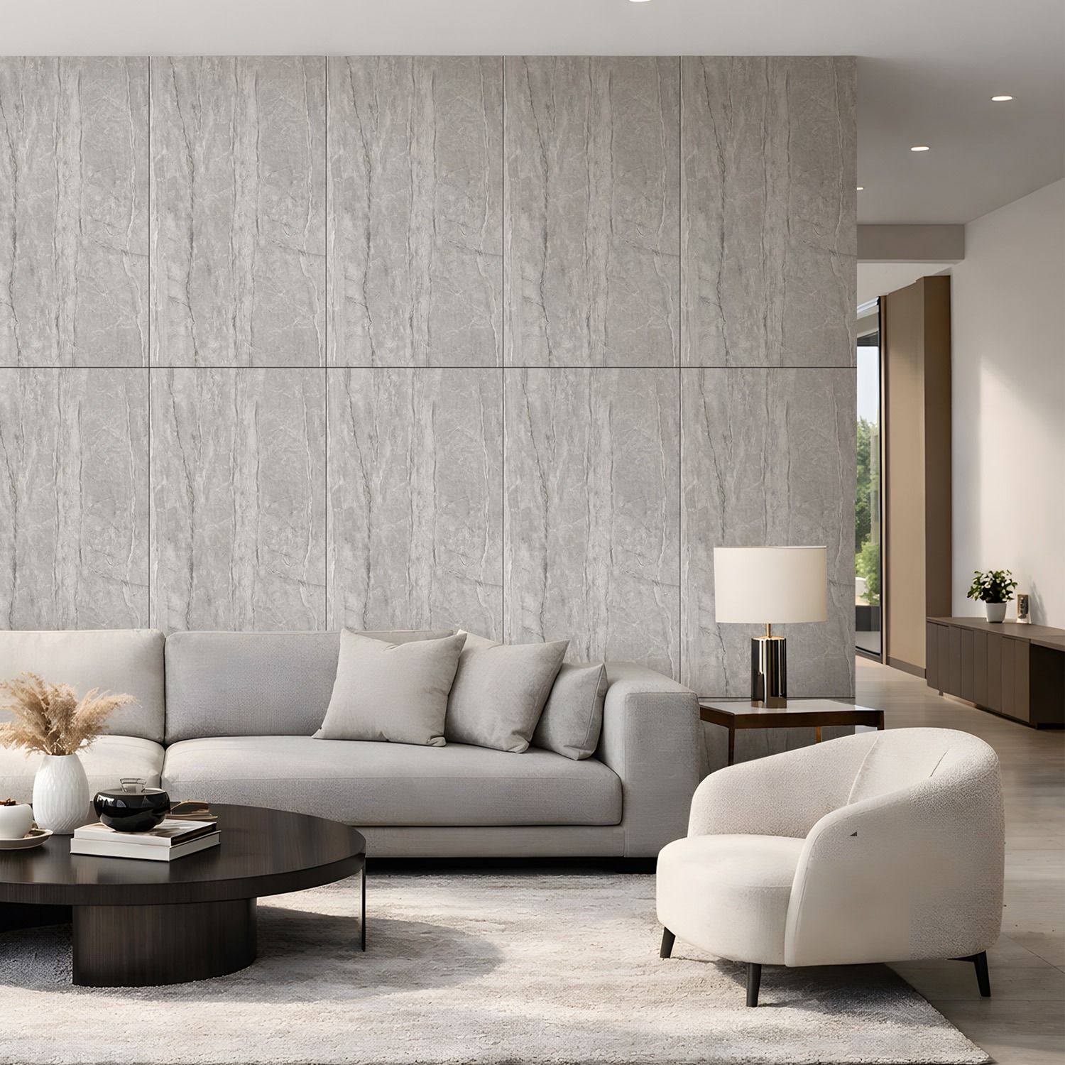 Panel Ścienny SPC Kamień Monza Szary Mat 60 x 120 cm 4 mm