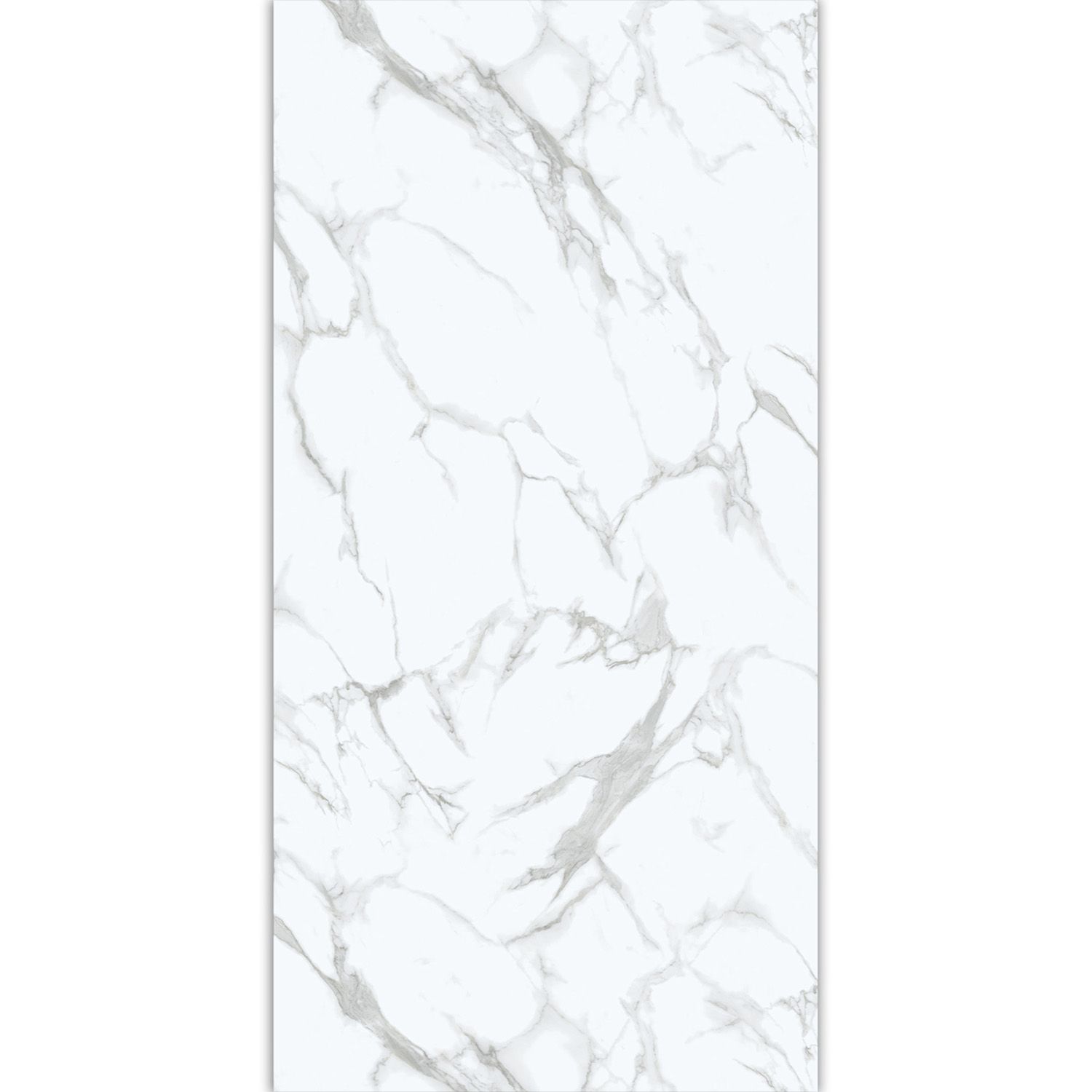Panel Podłogowy Winylowy SPC Marmur Calacatta Biały Połysk 45 x 90 cm 4 mm