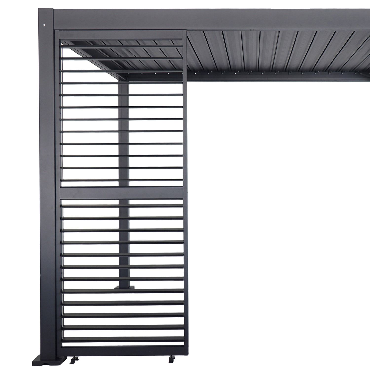 Panel żaluzjowy poziomy regulowany do pergoli ogrodowej Antracyt
